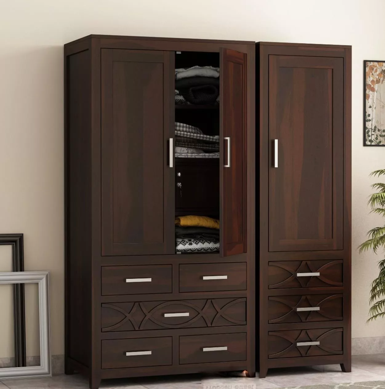 Wooden Almirah in Shopno 38 Saffron Mall, Shastri Market - Premium Storage Solution -  - Buy Online at MS HOME IDEA