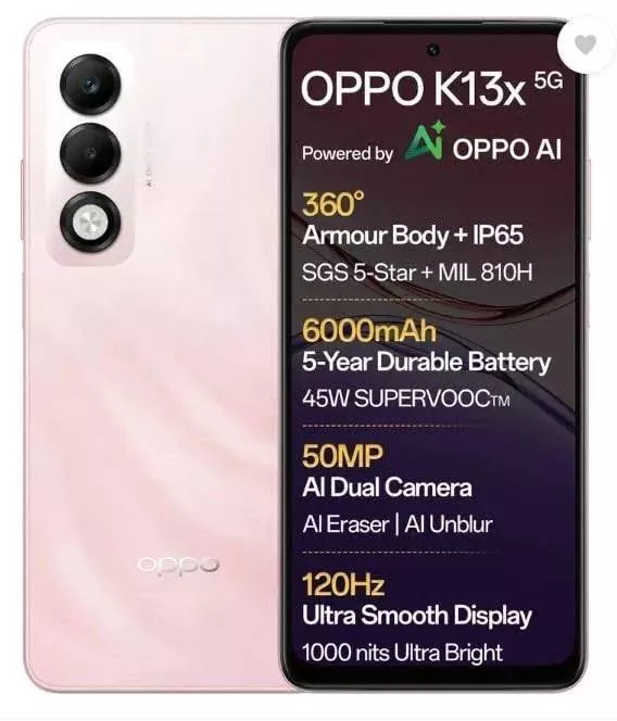 OPPO K13x 5G Smartphone in Star with AI Camera -  - Buy Online at STAR MOBILE REPAIRING CENTRE