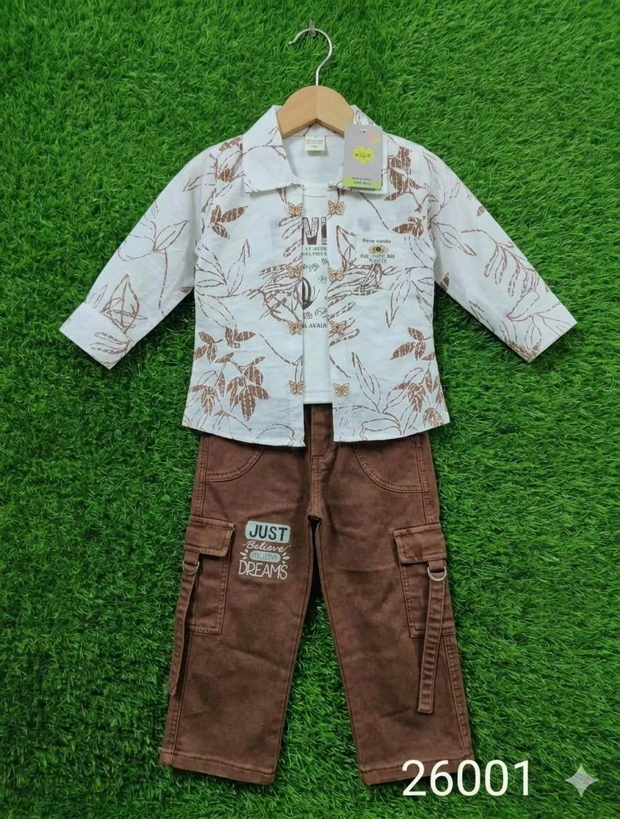  Kids' Casual Shirt and Cargo Pant Set in Basti - Stylish and Comfortable ASHOK KLD 0 0 SURTIHATTA OLD  BASTI BASTI   BASTI BASTI