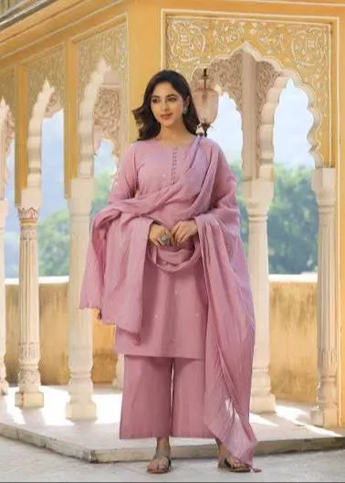 Elegant Pastel Mauve Kurta Set in Railway Roadgarhshankardist Hoshiarpur - Stylish Ethnic Wear -  - Buy Online at MEHAK FASHION POINT