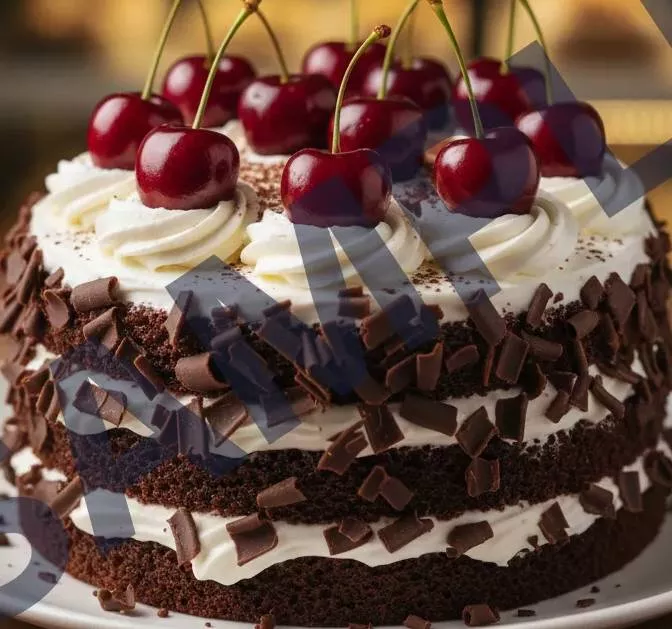 C O Khalsa Bakers and Confectionery Black Forest Cake in Babain - Decadent Chocolate Layers -  - Buy Online at KHALSA BAKERS AND CONFECTIONERY