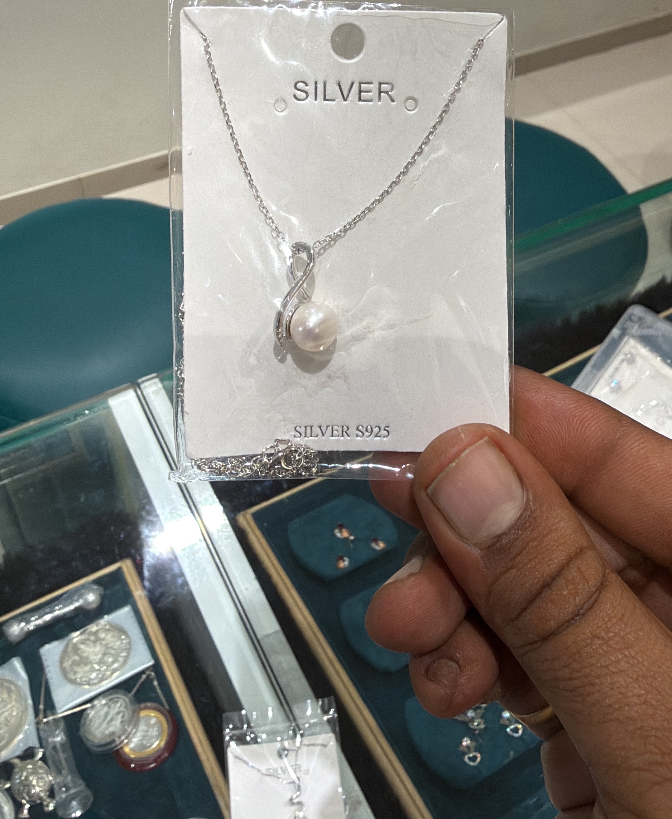  Jewelry/Elegant Pearl Silver Pendant Necklace in Rajkot - Classic and Timeless R K JEWELLERS GROUND FLOOR SHOP  NO 5 NAKSHATRA 7  RAIYA ROAD NEAR RAIYA CHOKDI CHANDAN PARK RAJKOT RAJKOT GUJARAT  NO 5 NAKSHATRA 7  RAIYA ROAD NEAR RAIYA CHOKDI CHANDAN PARK RAJKOT RAJKOT GUJARAT