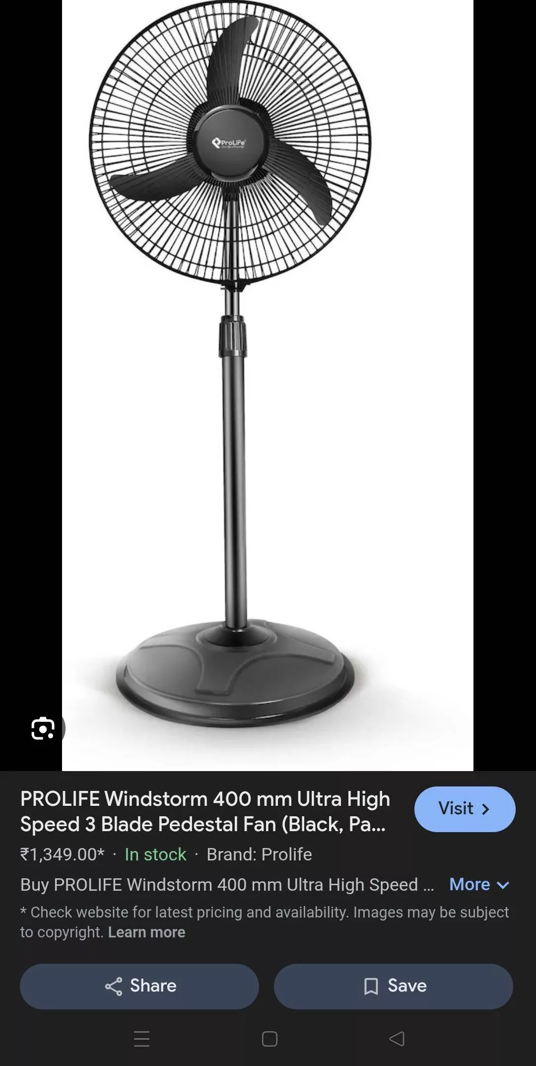 Frata Fan in Shri Hans - Energy Efficient Cooling -  - Buy Online at ROBIN