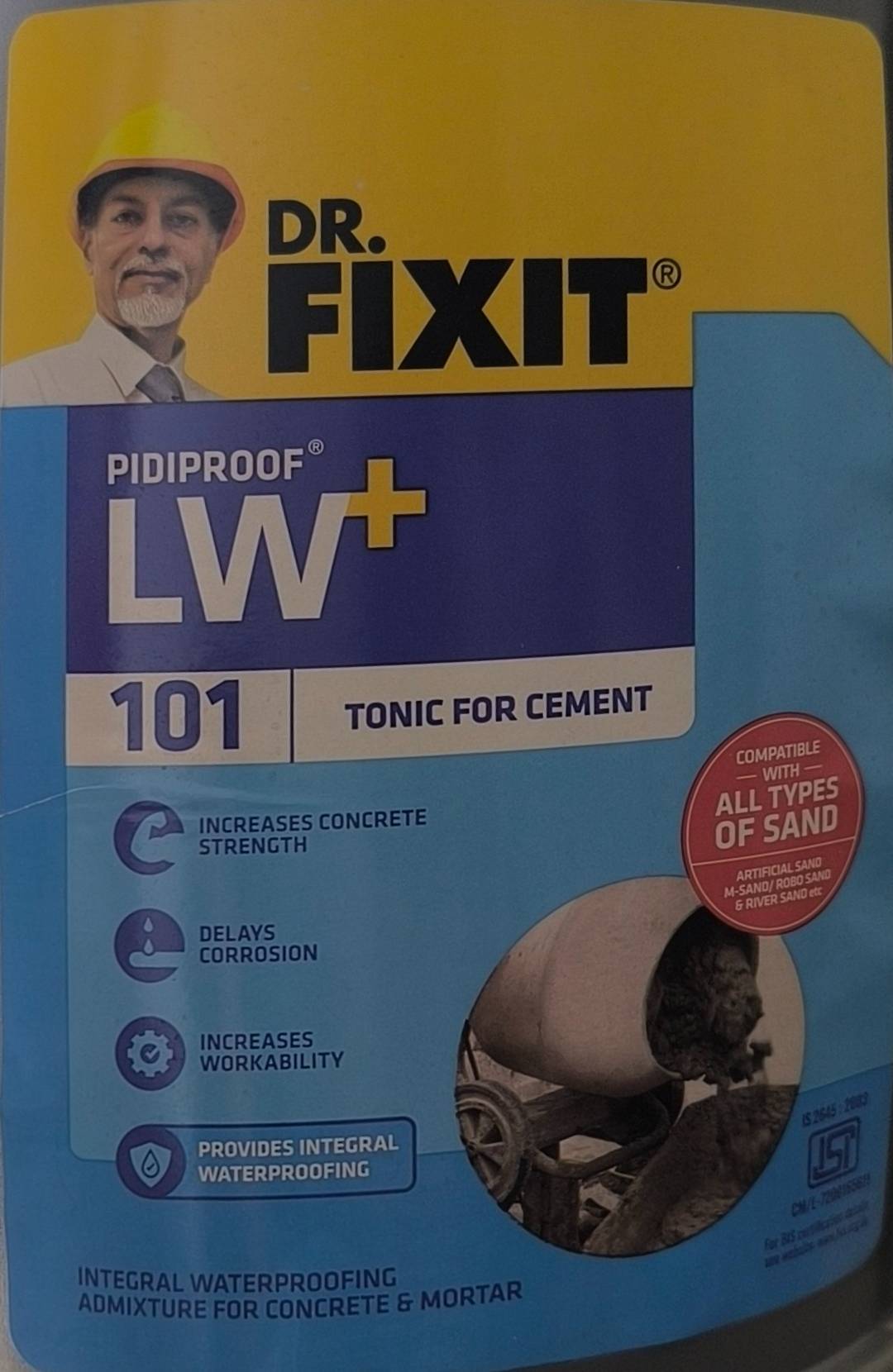  Dr. Fixit Pidiproof LW+ 101 Waterproofing Admixture in Keshav Arcade, Ambica College Circle KUNJ ENTERPRISE KESHAV ARCADEAMBICA COLLEGECIRCLE B A P S PREMVATI BAJU MA COLLEGE CIRCLE