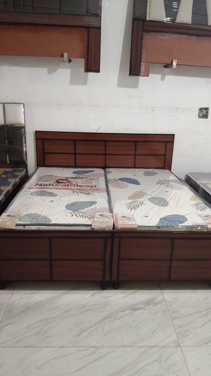 Wooden Bed with Mattress in Kurali - Natural Sleep -  - Buy Online at S T BROTHERS
