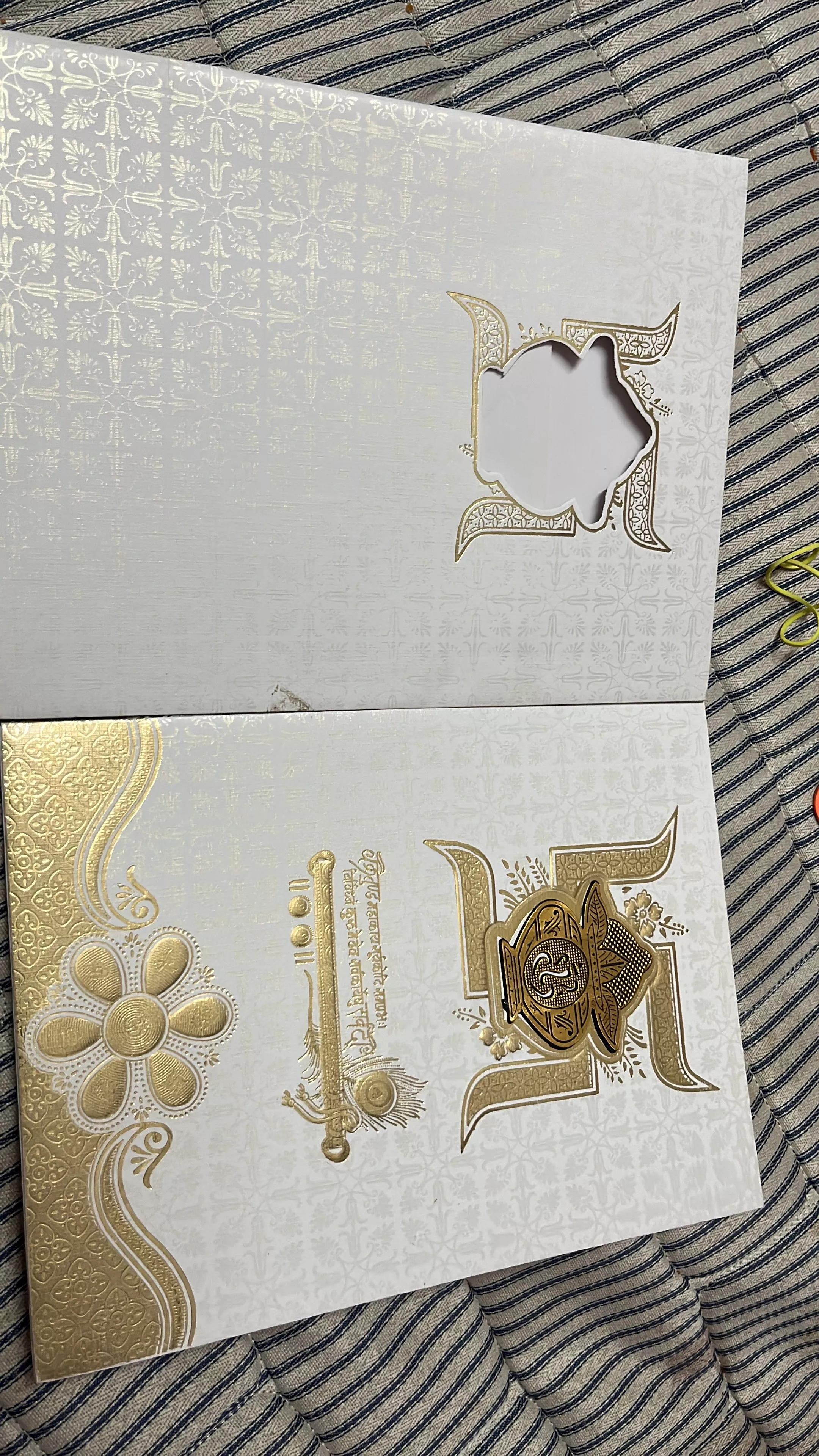 Luxury Wedding Invitation Card in New Delhi - Elegant Golden Embossing -  - Buy Online at SHREE SHYAM ENTERPRISE