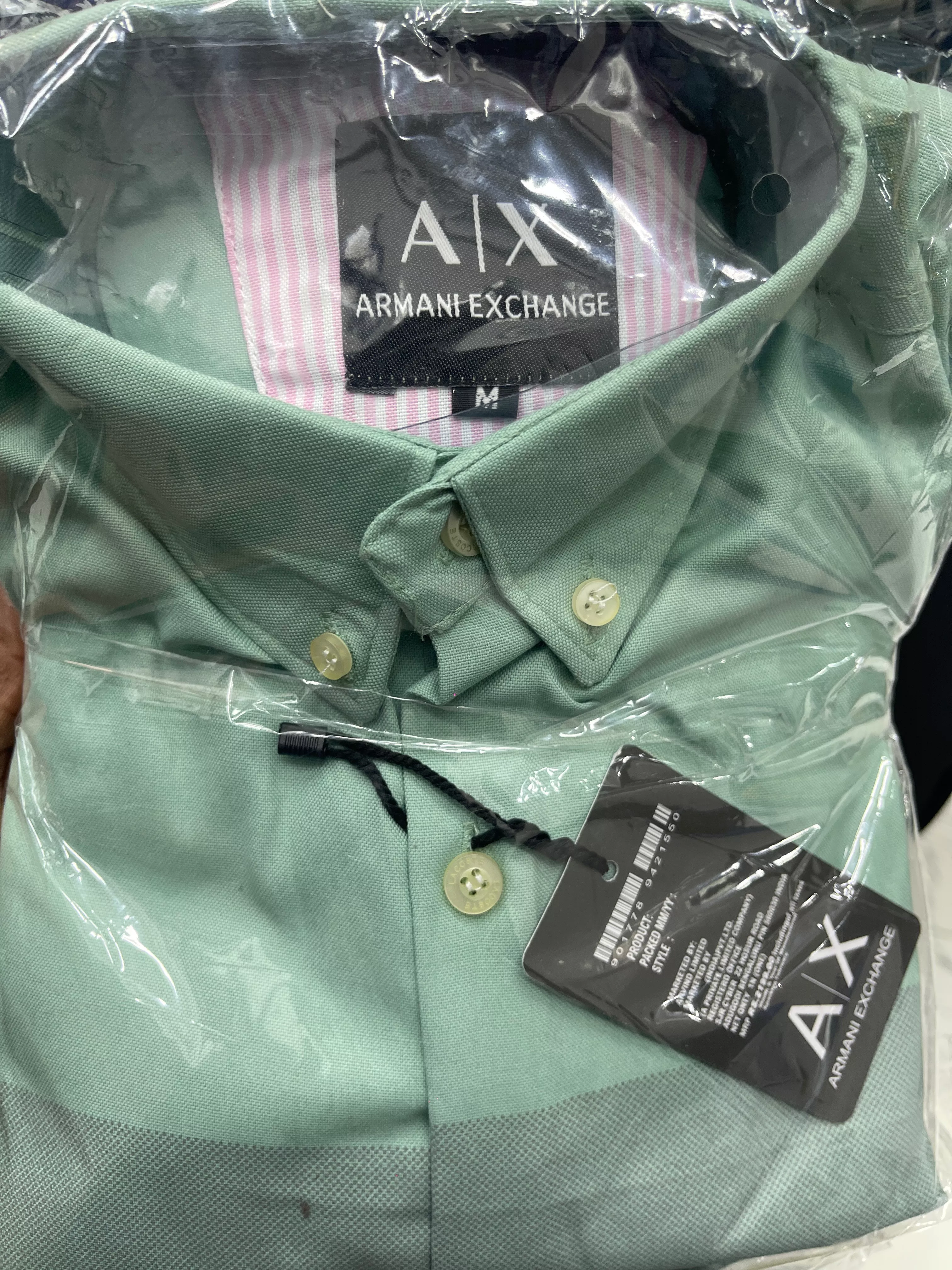 A|X Armani Exchange Men's Shirt in Wadala: Green Modern Design -  - Buy Online at BLUE ICE GARMENTS
