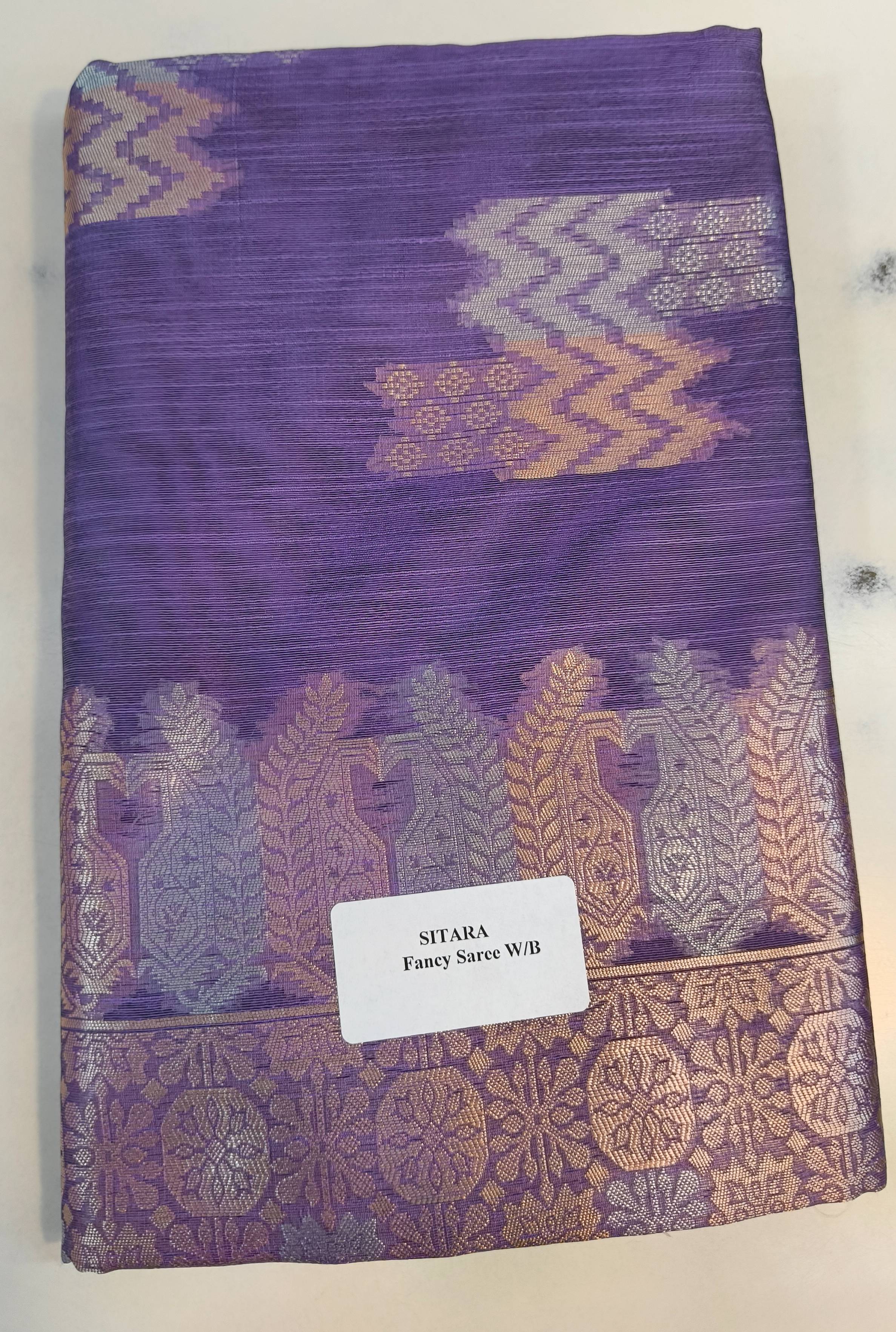 Lelan Silk Saree in Mumbai: Sitara Fancy Saree with Rich Traditional Patterns - Image 1