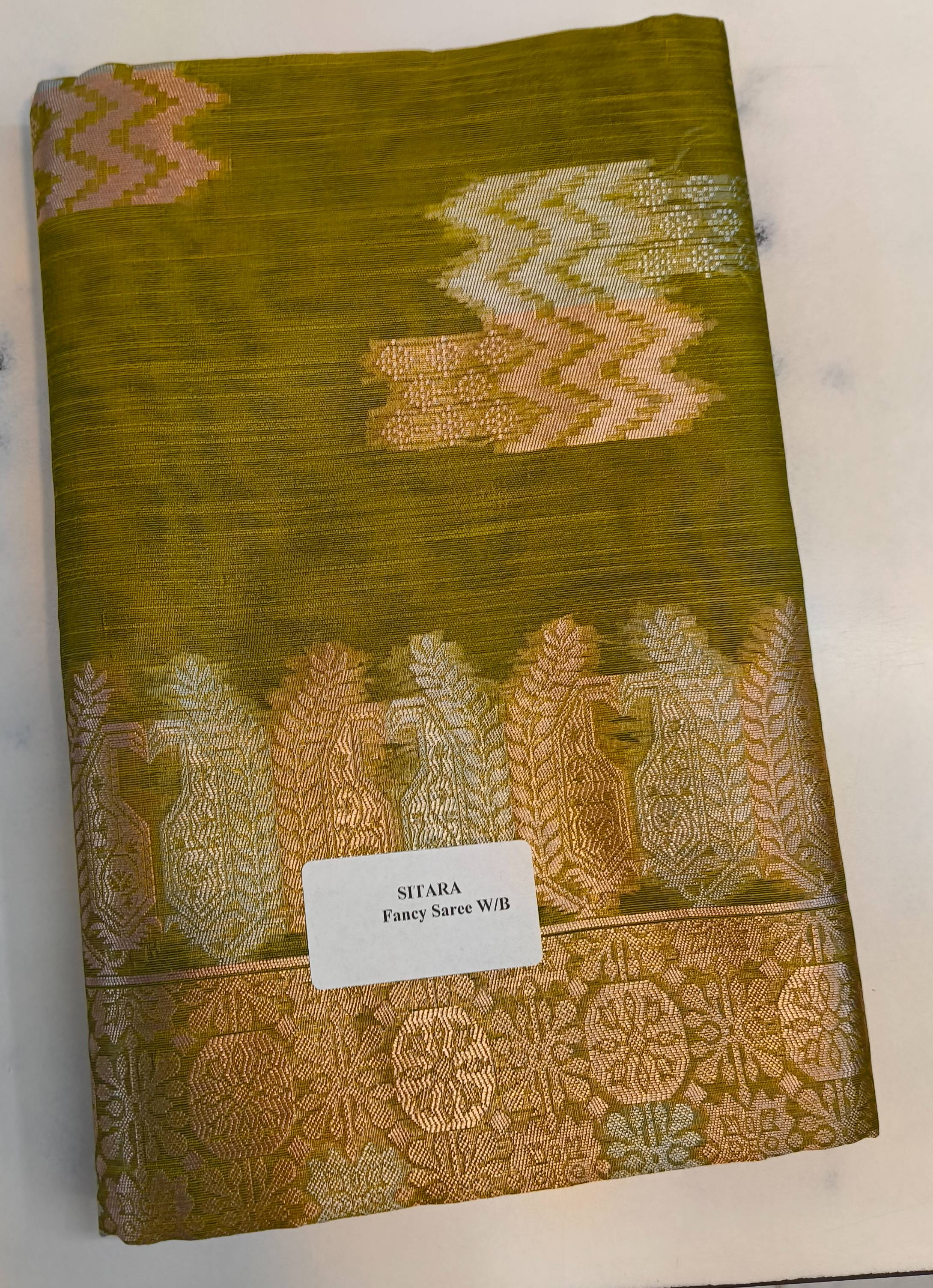 Lelan Silk Saree in Mumbai: Sitara Fancy Saree with Rich Traditional Patterns - Image 3