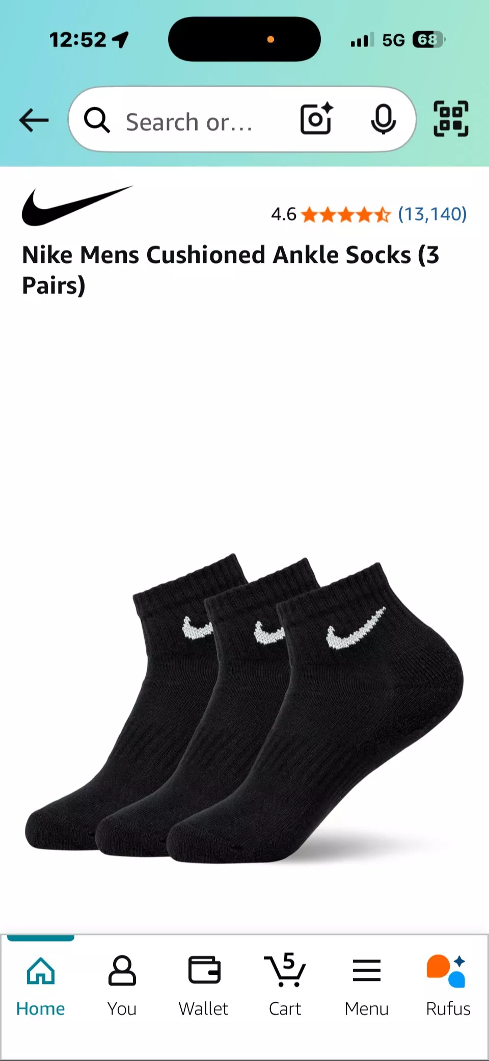 Nike Men's Cushioned Ankle Socks in Kurukshetra - Superior Comfort -  - Buy Online at KV COLLECTIONS