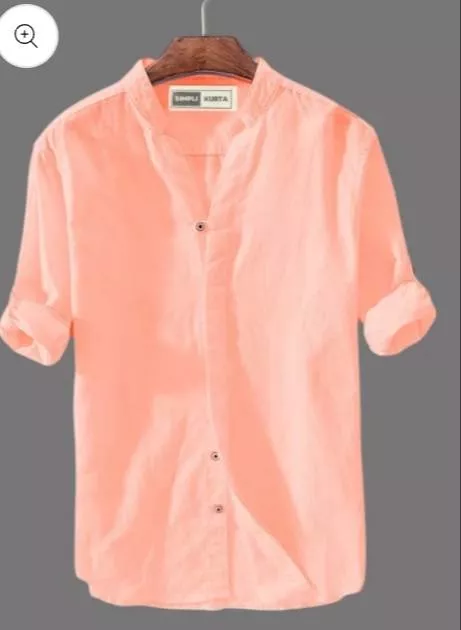 Linen Shirt Mandarin Collar in Gerjaipam - Casual Style -  - Buy Online at JANI DEBNATH