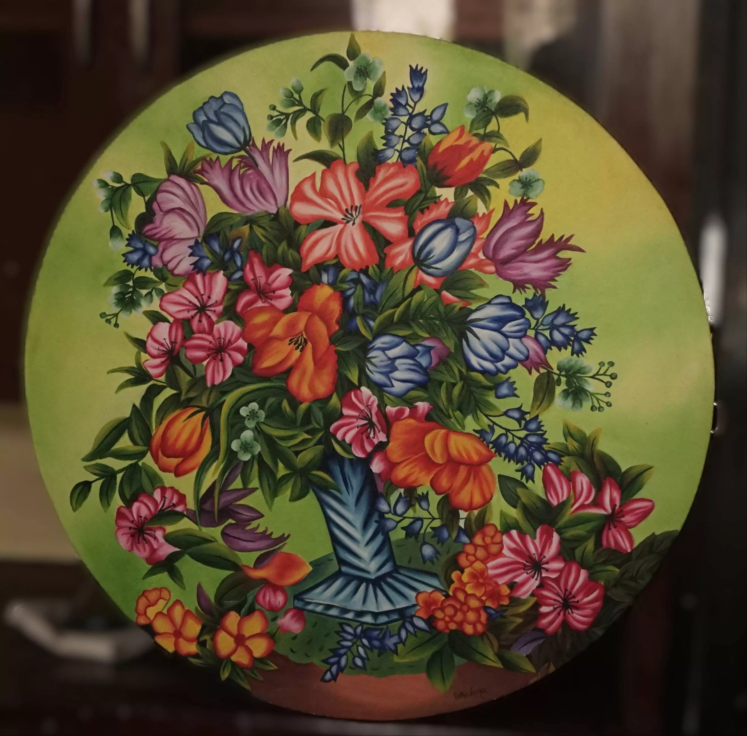 Home Decor Bouquet of Flowers-Phad Artstyle in Jaipur Handcrafted -  - Buy Online at CHITRABHOOMI