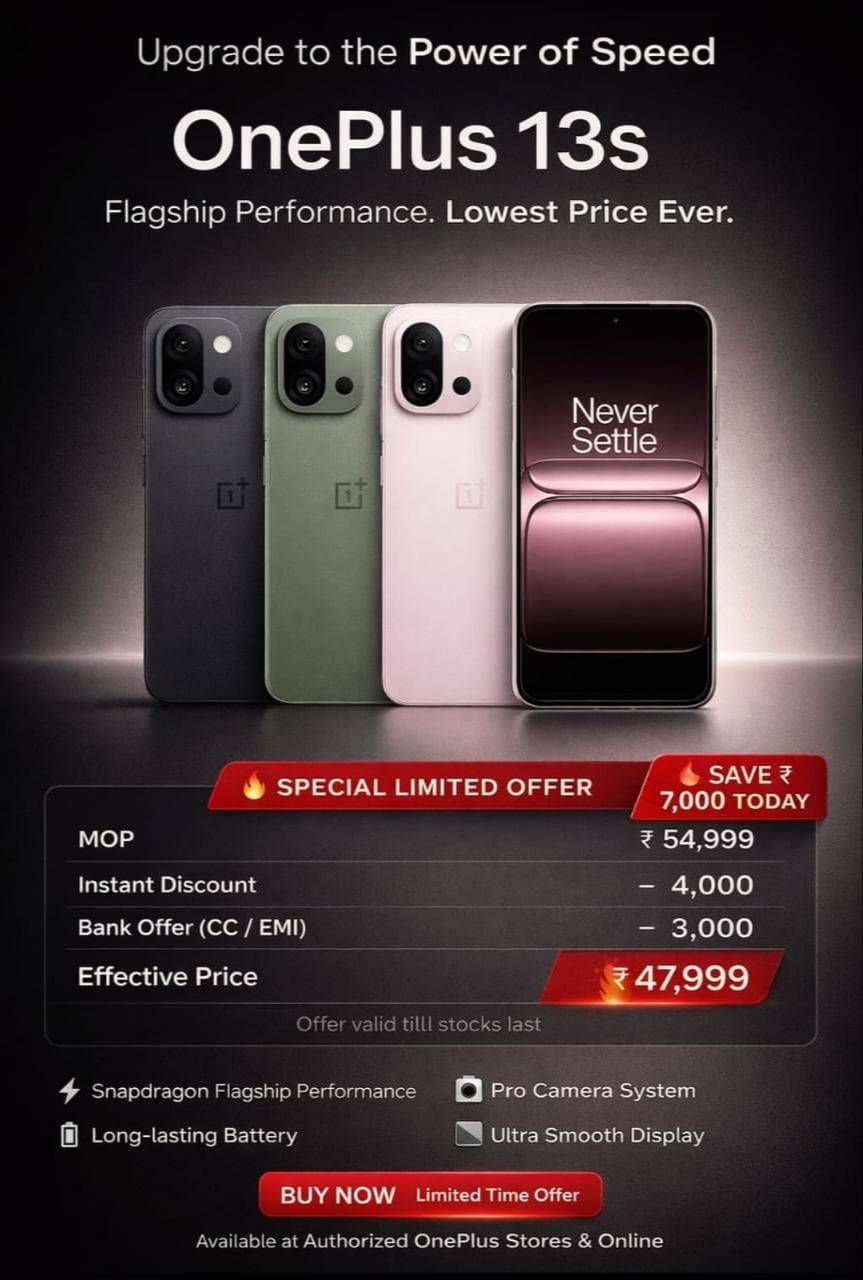  OnePlus 13s Pro Camera Smartphone in Sangrur - Experience Flagship Performance NARANG MOBILES MAIN BAZAR PATIALA GATE NEAR BOMBAY WALI GALI SANGRUR 