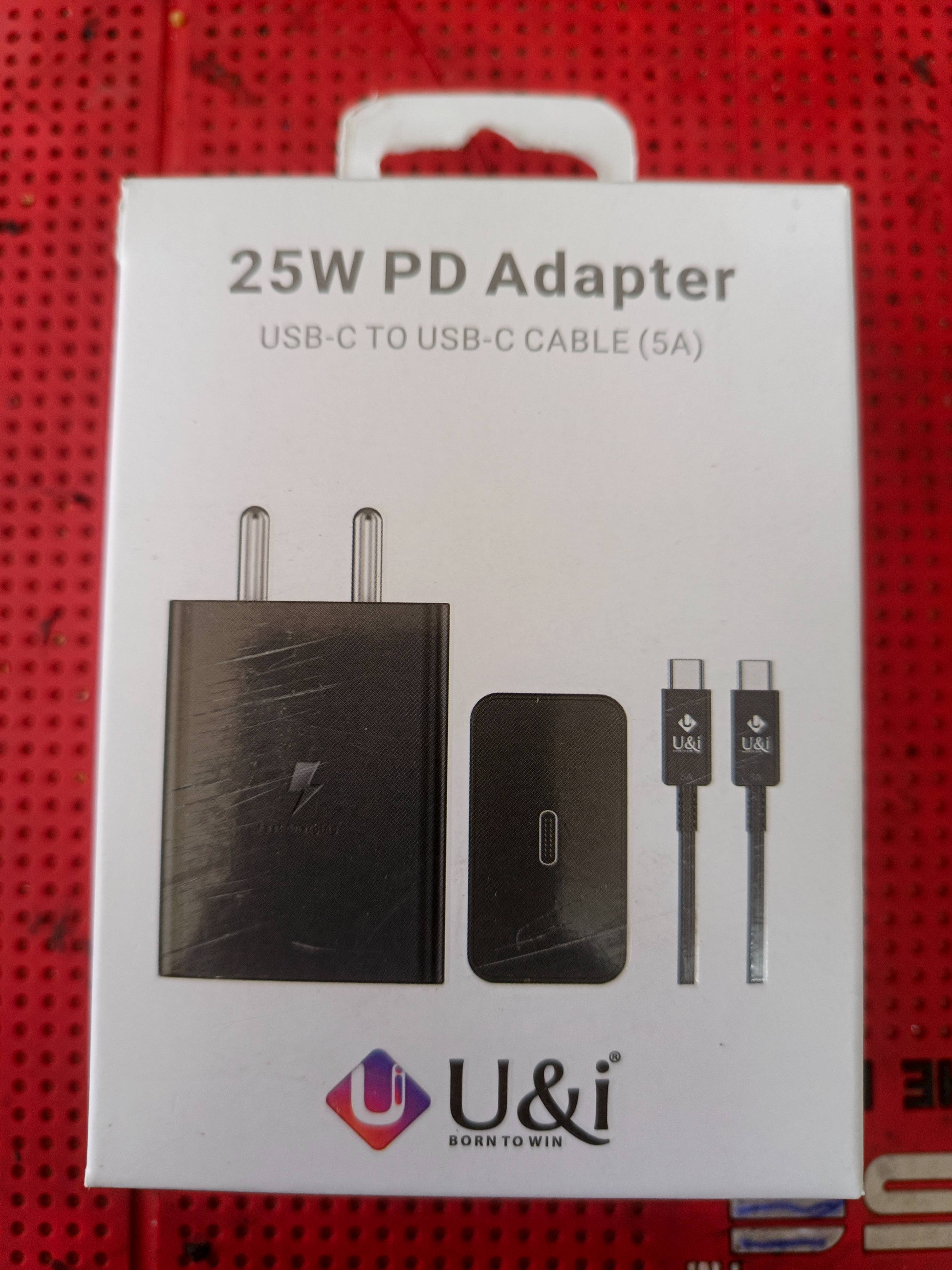  U & I 25W Fast Charging Adapter GURU KIRPA ENTERPRISES GURU KIRPA  ENTERPRISES SHOP  NO 3 Essa Nagar SurranussiLANDMARK NEAR AMBEY ELECTRONICS