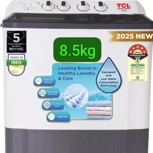  TCL washing machine 8.5kg STARRISE ELECTRO WORLD W NO 9 OPP RELXOSHOWROOMKATHUA