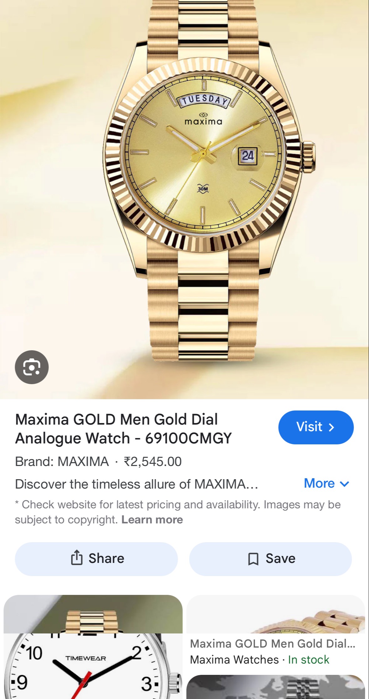 Watch Silver in Shahpur: High-Quality Timepiece -  - Buy Online at SOURAV DOGRA