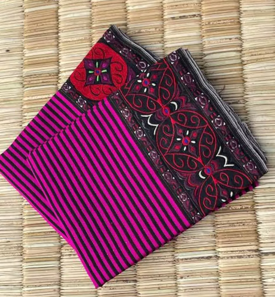 Handloom Dupatta in Wangkheimayum LEIRAK Machin - Vibrant Embroidery -  - Buy Online at PETO HANDLOOM AND HANDICRAFTS