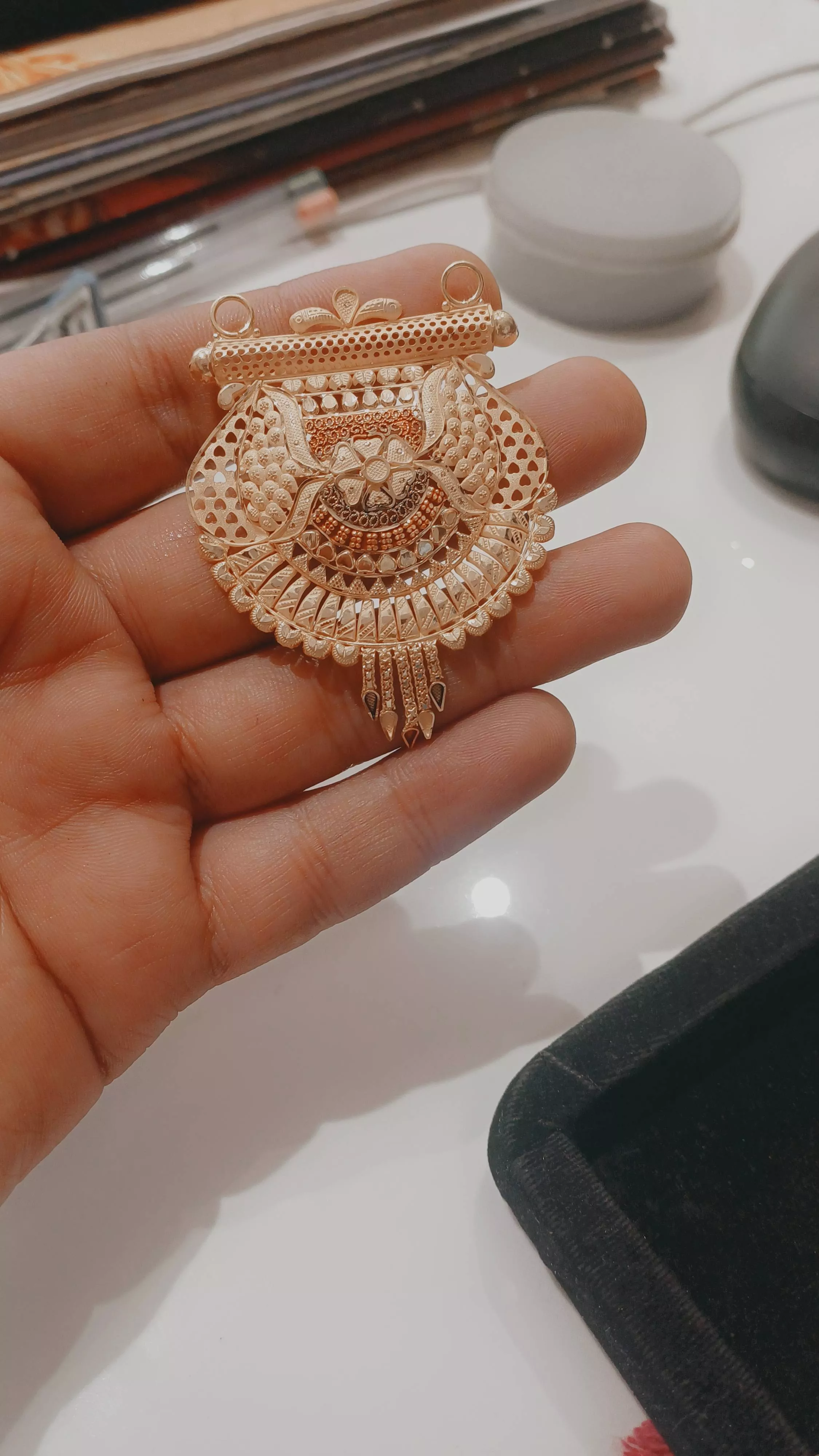  Mangalsutr in 5.5 gm H A JEWELLERS H A Jewellers  Jabahar Bajar  Sadabad LANDMARK Dev Market Ke Pass Sadabad