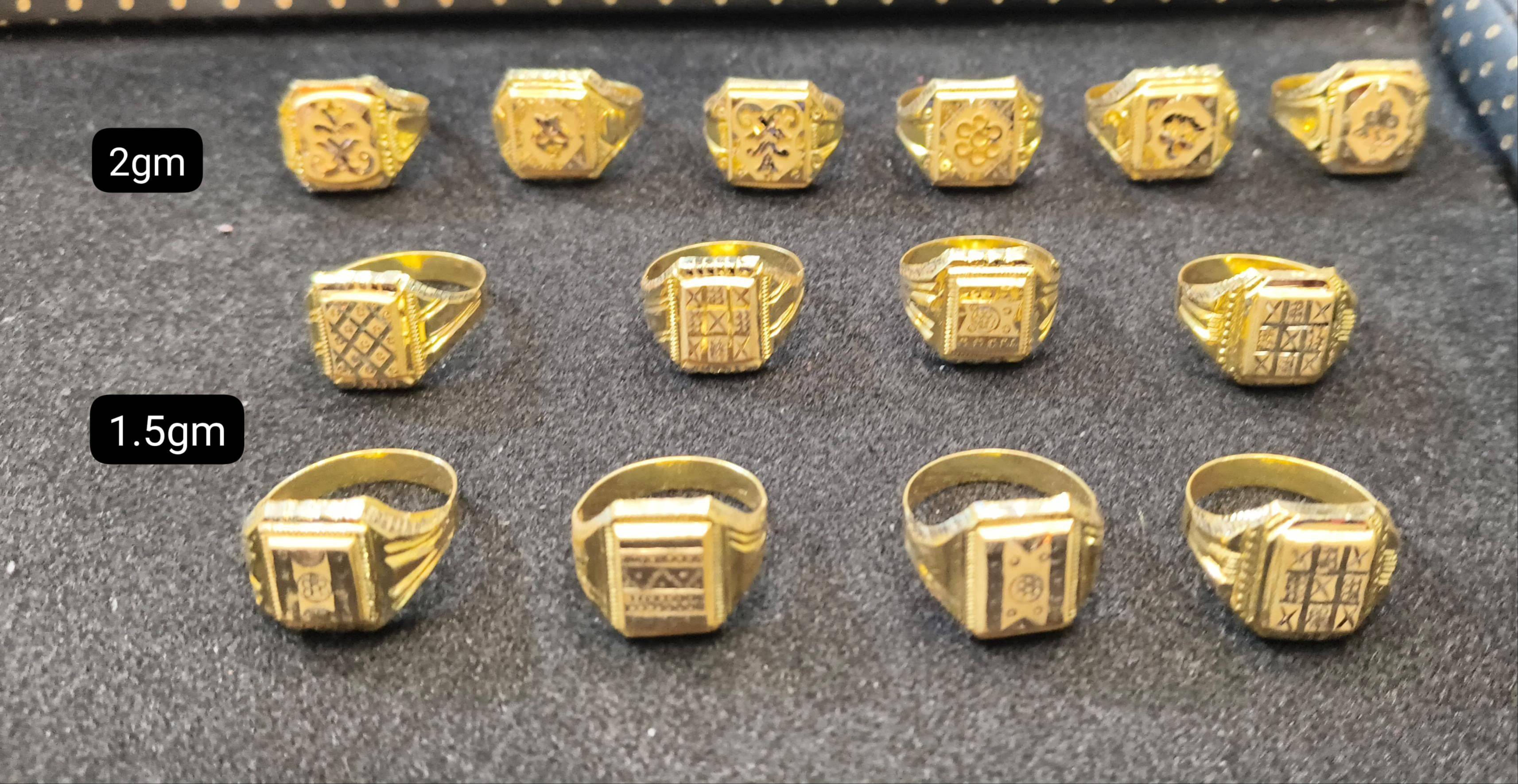 Gents ring in 1.5 to 2.5 gms