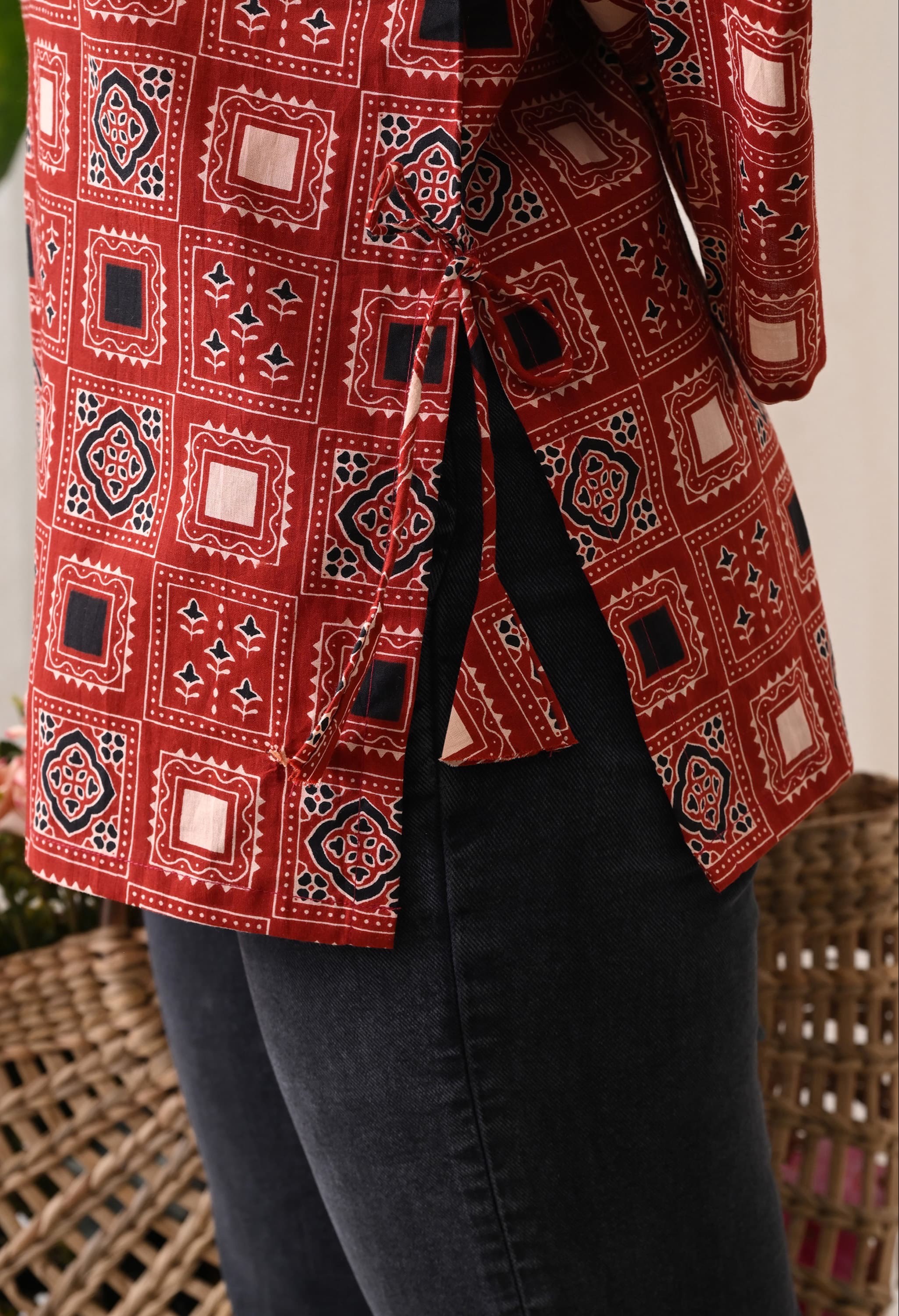 Ethnic Tunic Printed in Jaipur - Stylish Fusion Look -  - Buy Online at CLICK KART