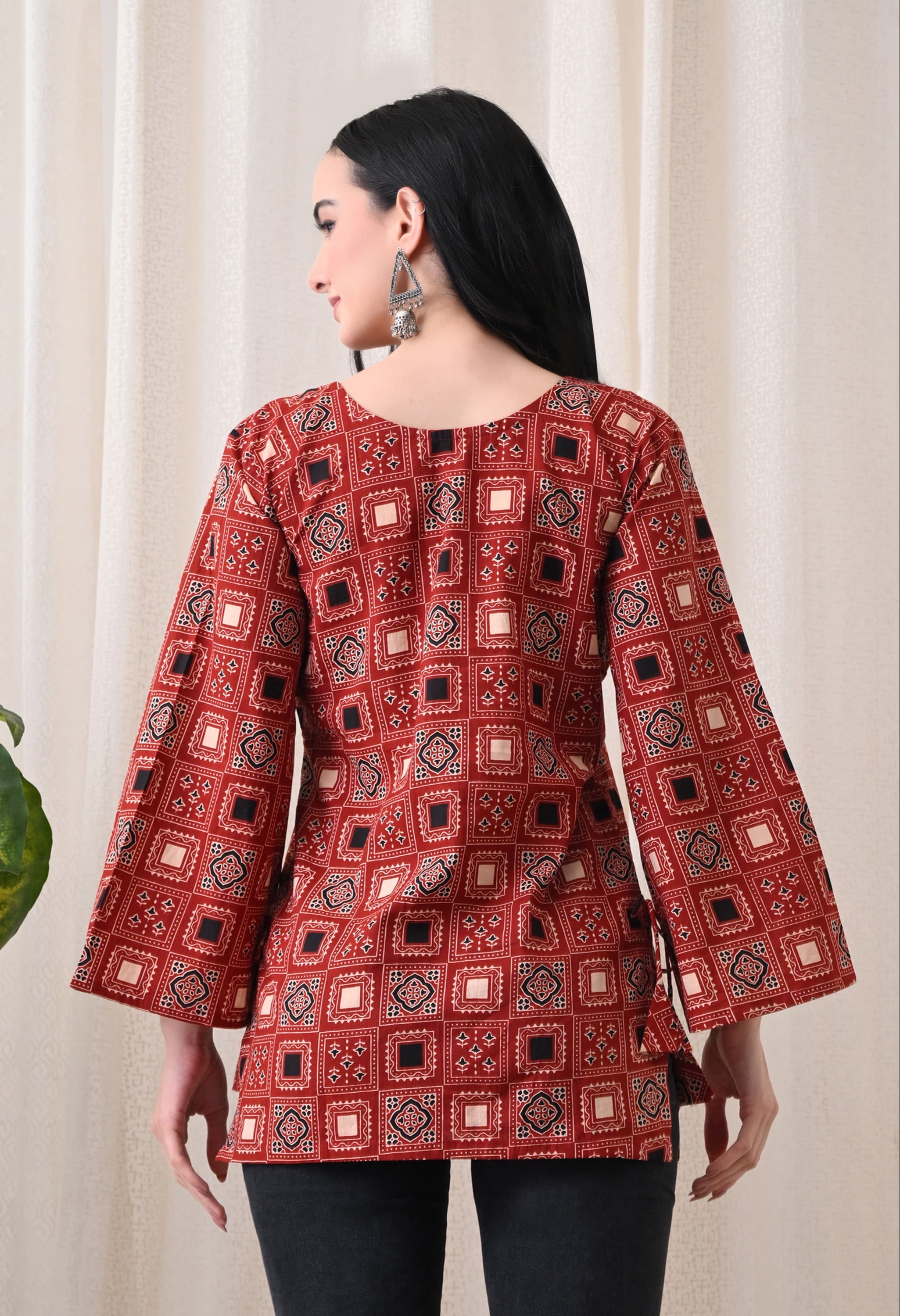 Ethnic Tunic Printed in Jaipur - Stylish Fusion Look - Image 1