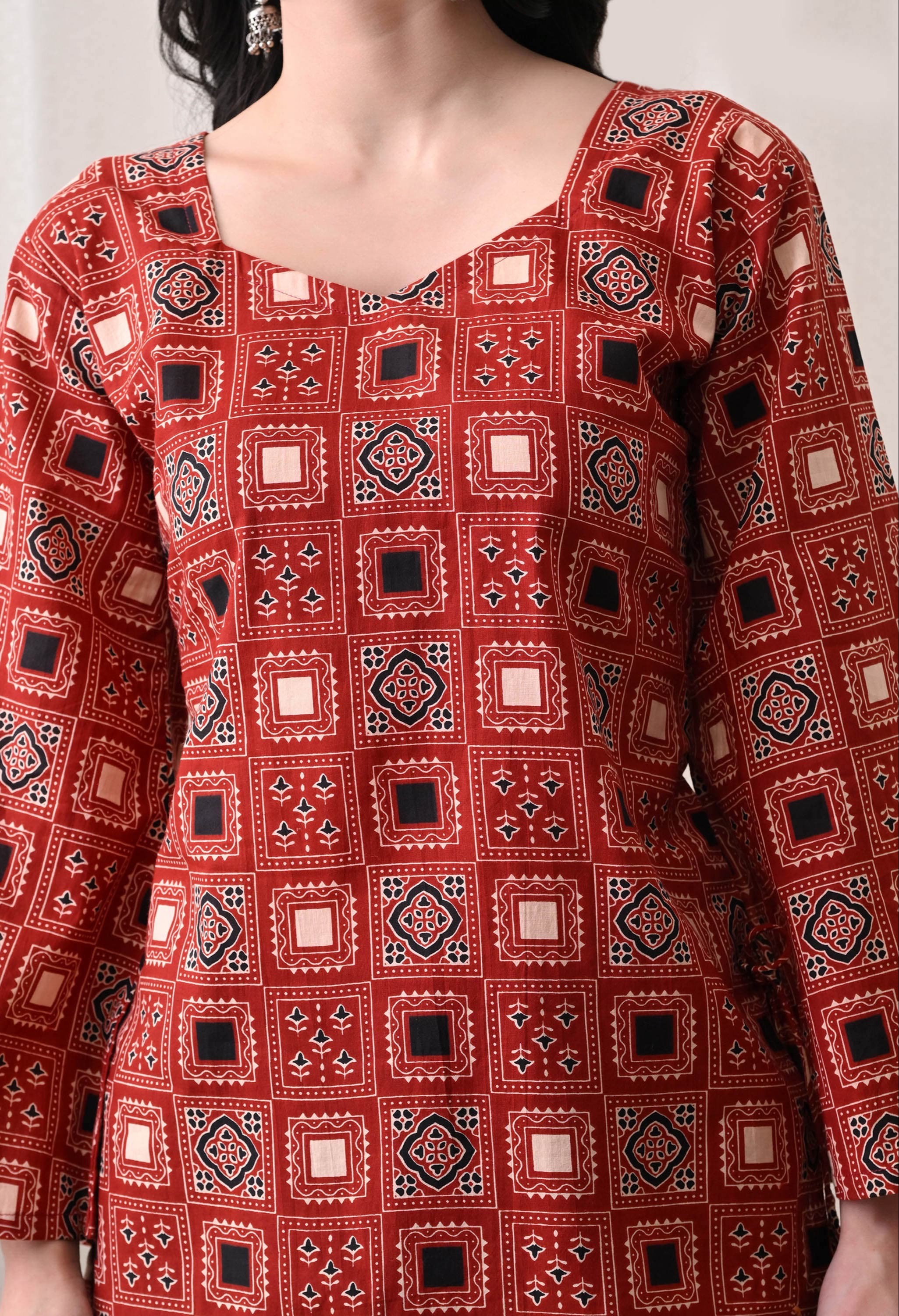Ethnic Tunic Printed in Jaipur - Stylish Fusion Look - Image 3