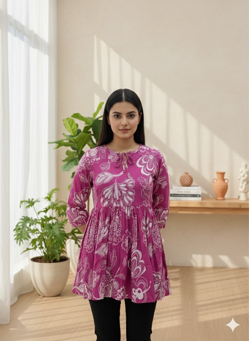 Pappu Top with Floral Print in Jaipur: Stylish and Comfortable Tunic -  - Buy Online at CLICK KART