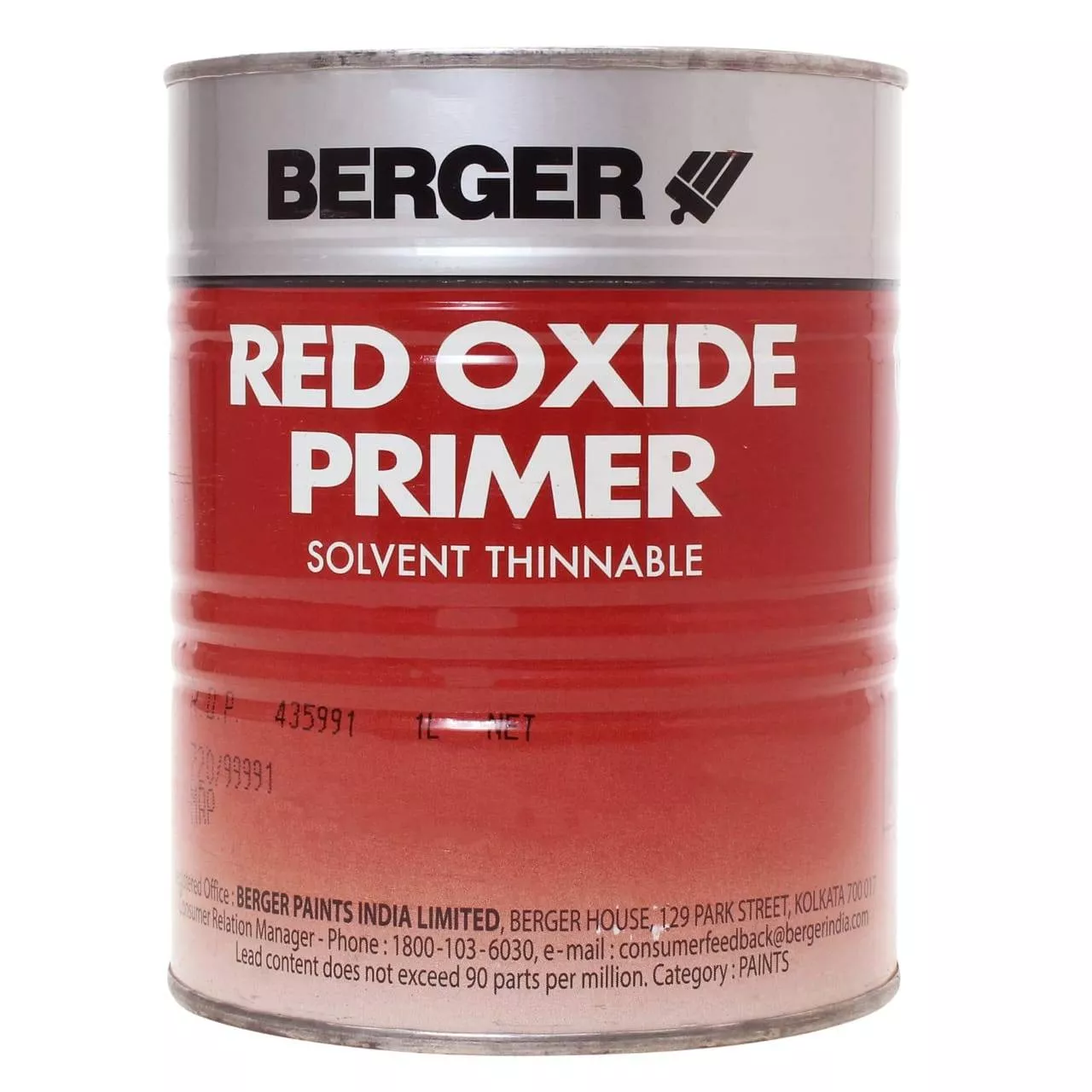 Berger Red Oxide Primer in Robert Enterprises Key Feature: Superior Metal Protection -  - Buy Online at ROBERT ENTERPRISES