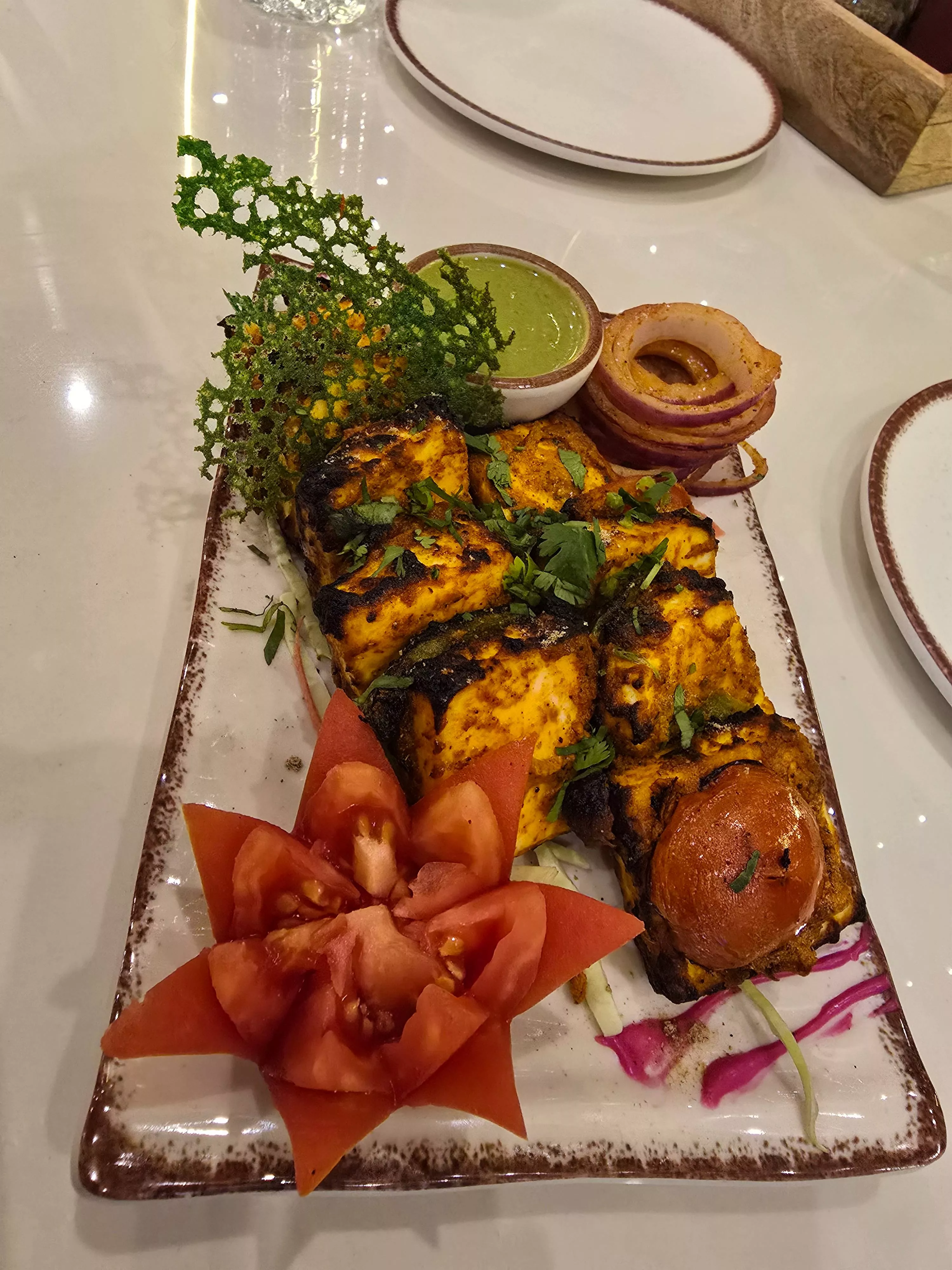  Paneer Tikka in Jaipur: Grilled Paneer Cubes for Authentic Indian Flavor THE FORTRESS CAFE AND MULTI CUISINE NH 48 AJMER ROAD DUDU DUDU JAIPUR RAJASTHAN 303008 303008 LANDMARK DUDU