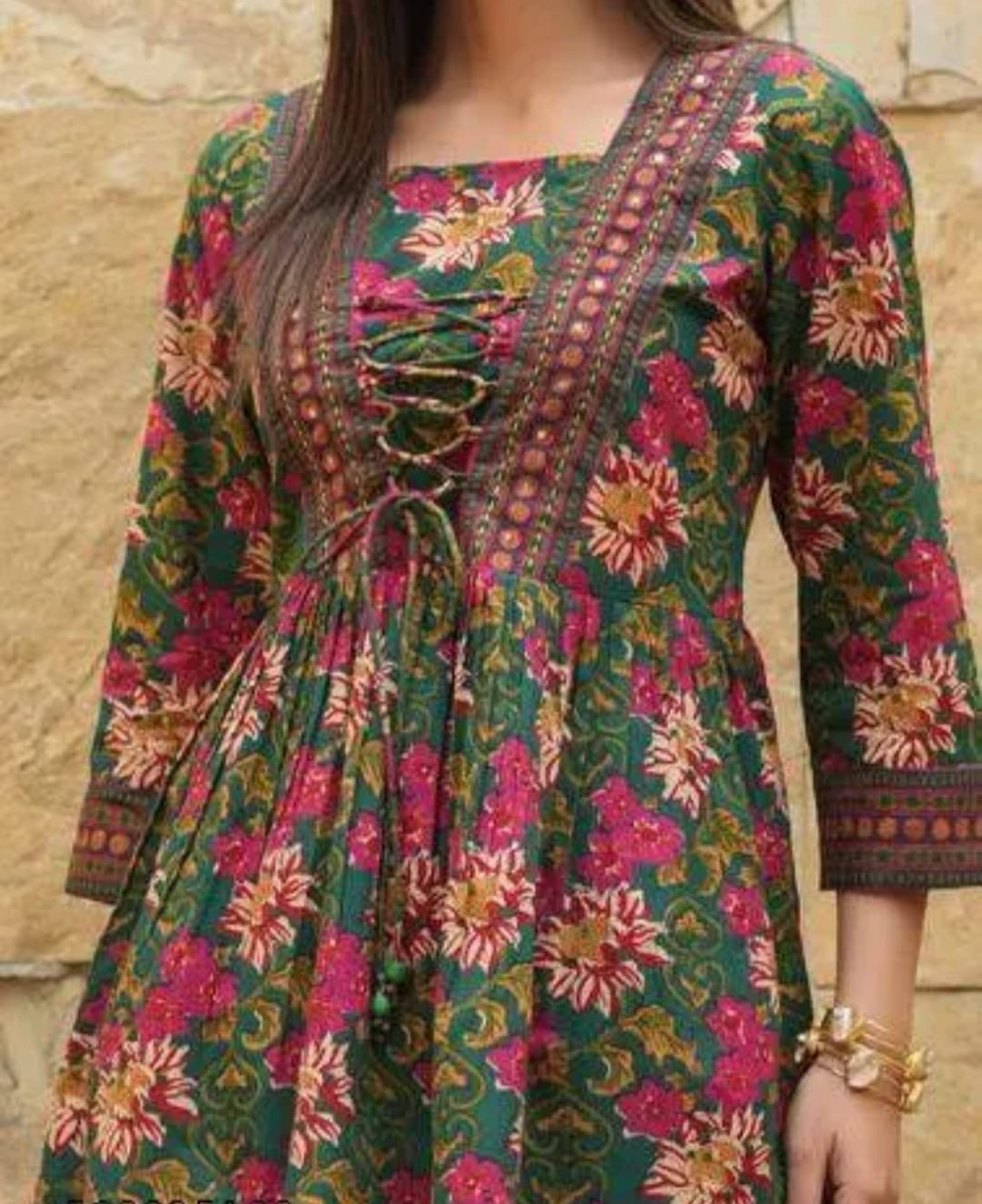 Floral Printed Peplum Kurti in Jaipur: Stylish and Elegant Design - Image 3