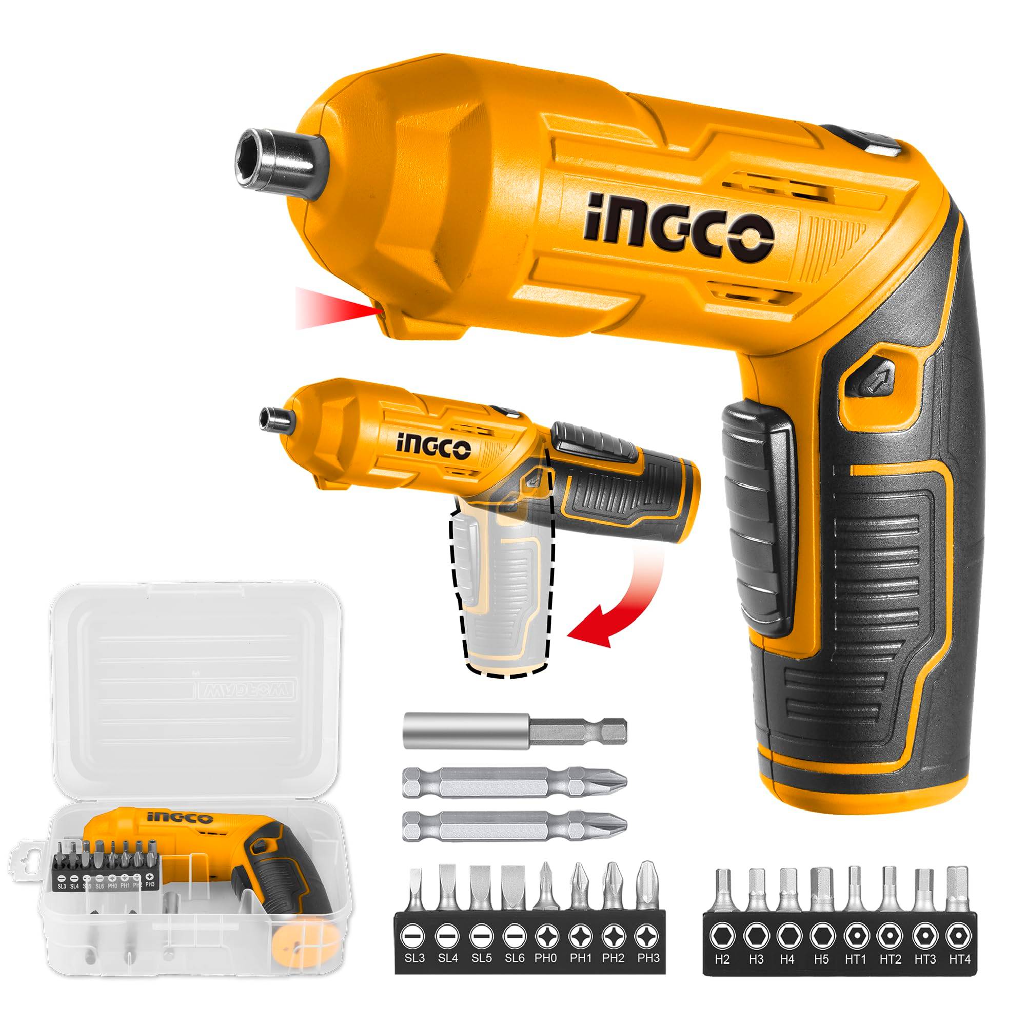 INGCO Cordless Screwdriver Set in MK Power Tools with Adjustable Handle -  - Buy Online at M K POWER TOOLS