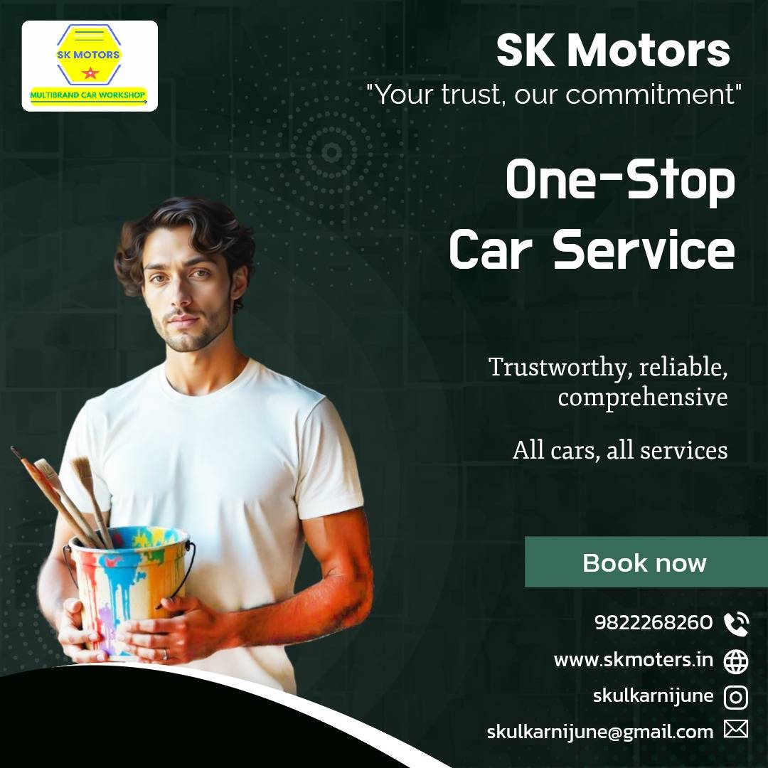  SK Motors AMC for year in Solapur: All-Inclusive Car Service SK MOTORS 46  HOTGI ROAD SOLAPUR INDASTRIAL ESTATE SOLAPUR SOLAPUR MAHARASHTRA 413001 LANDMARK NEAR PETHE FOODS