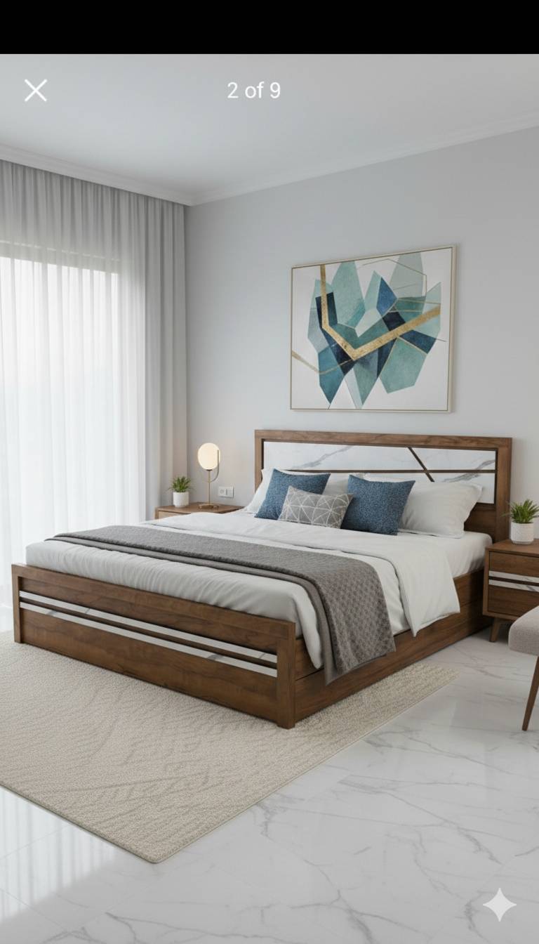 Furniture/Elegant Queen Size Bed in Bhesan with Storage -  - Buy Online at WOODORA