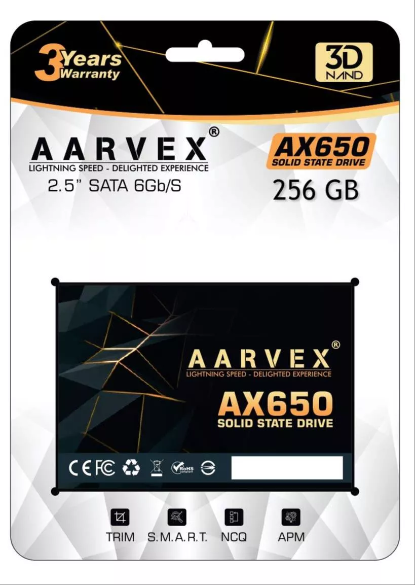  Aarvex Solid State Drive in Sainikpuri: AX650 256GB SATA 6Gb/s SSD SRIYANSHI COMPUTER H NO 4 180 183A HI TENSIONROAD SAIBABA OFFICERS COLONY SAINIKPURI OPP SAIBABA TEMPLE