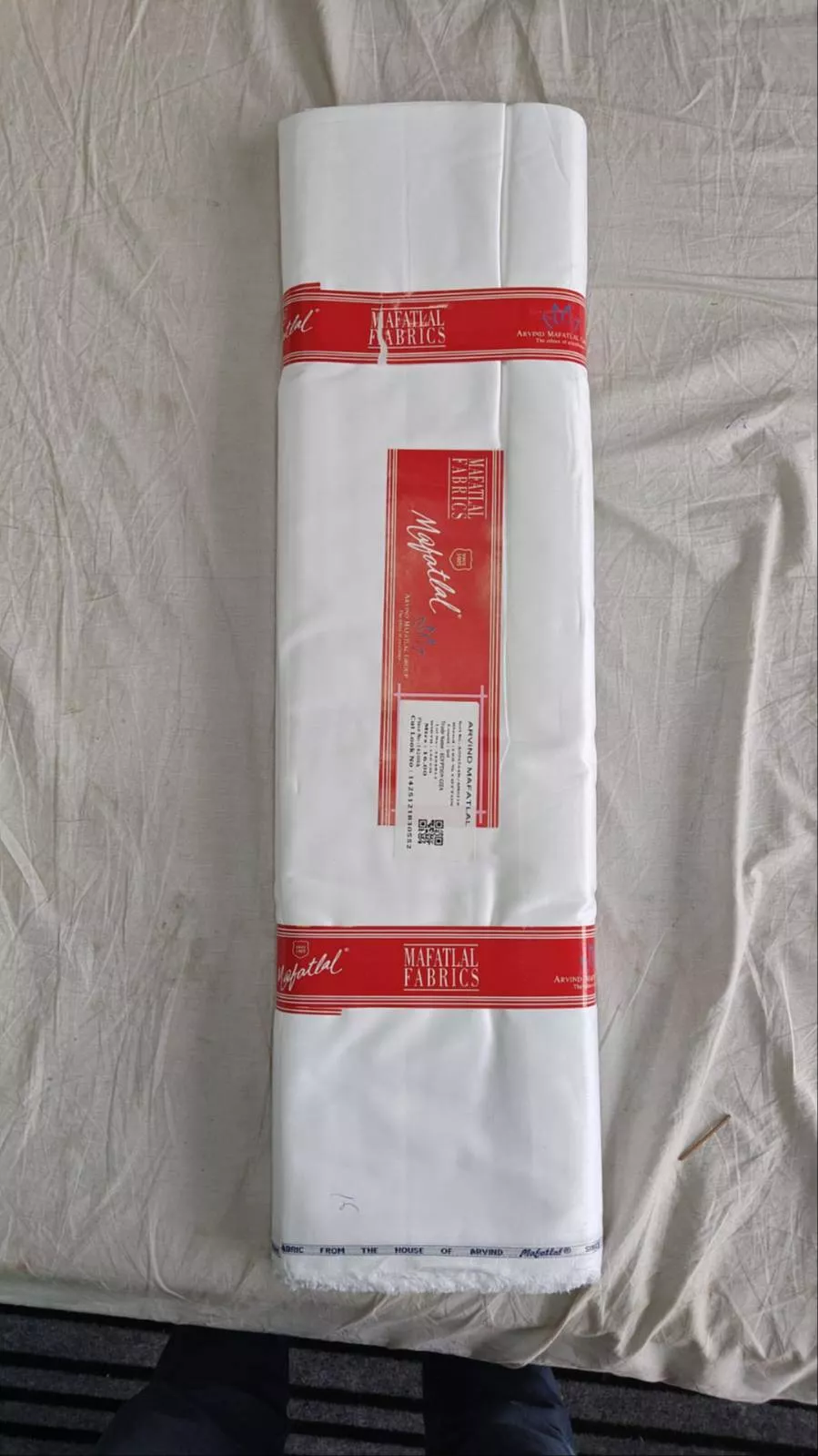 Arvind Mafatlal White Cloth in TulsiPur - Timeless Elegance -  - Buy Online at LIBAS HOUSE