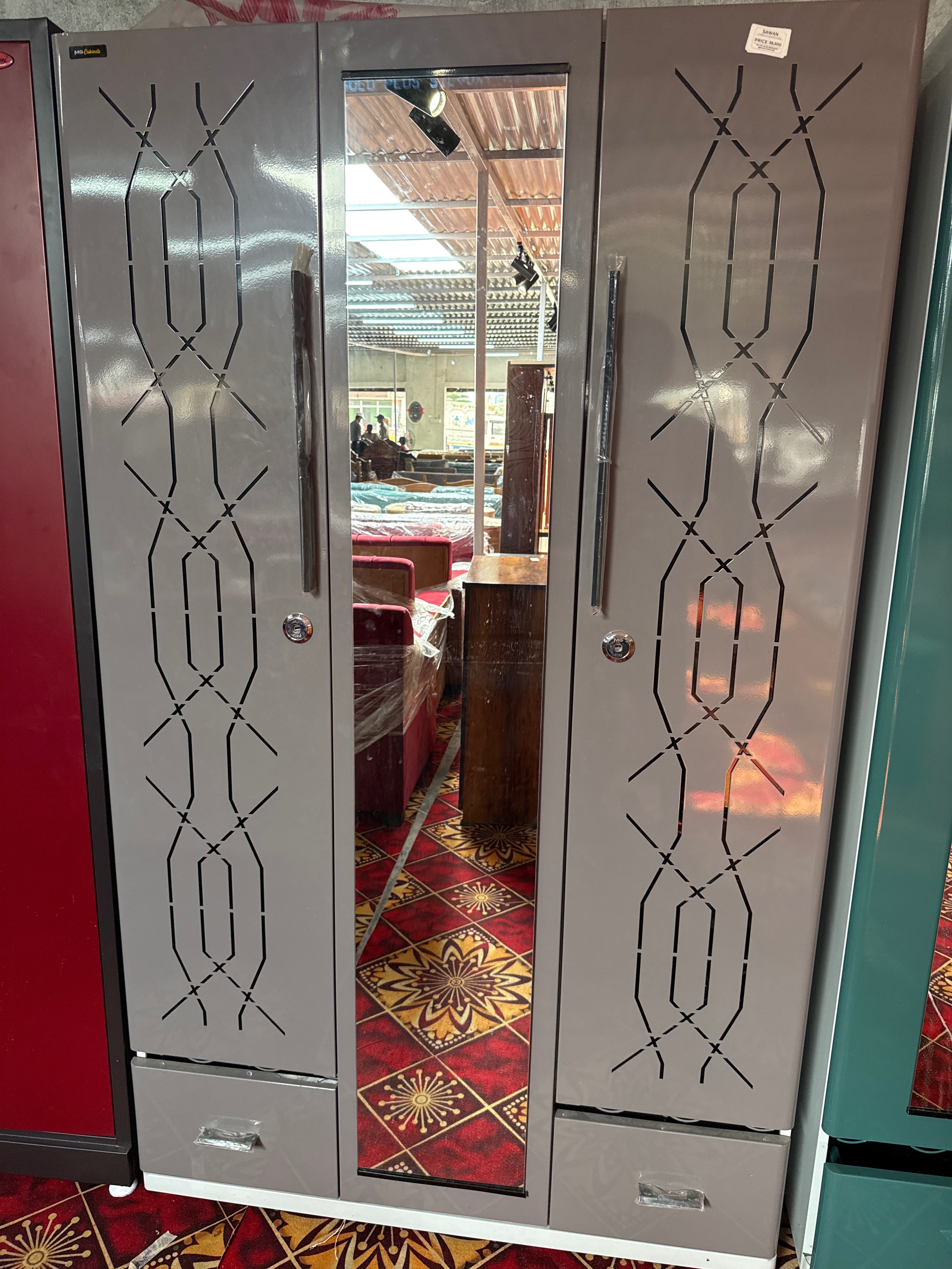 Wardrobe Furniture: Elegant 3-Door Wardrobe in Benipur - Stylish and Functional -  - Buy Online at SAWAN FURNITURE