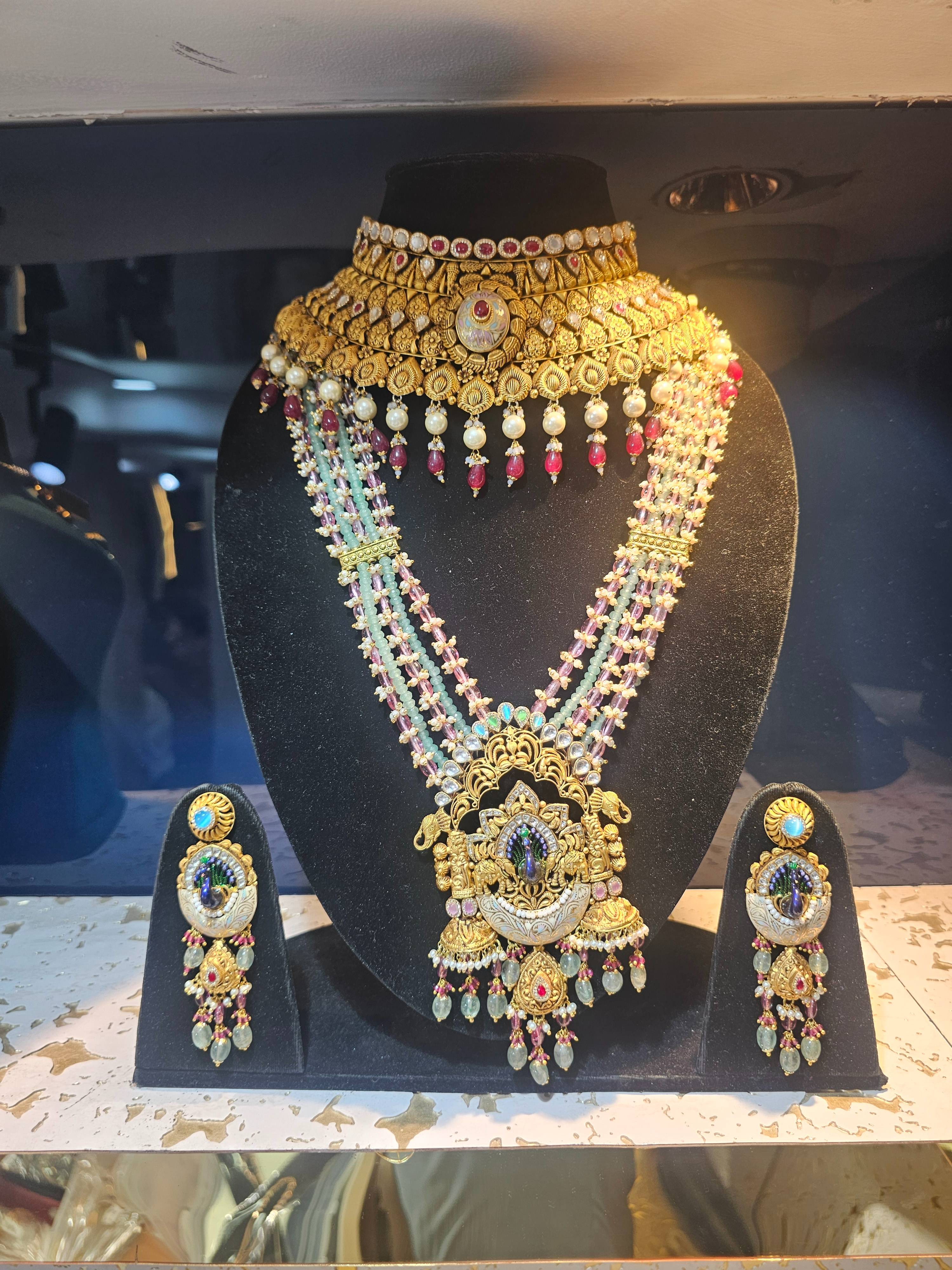 SATYA JEWELS - Satya Jewels Antique Pendant Set in Chandni Chowk for Timeless Elegance in NAI SARAK