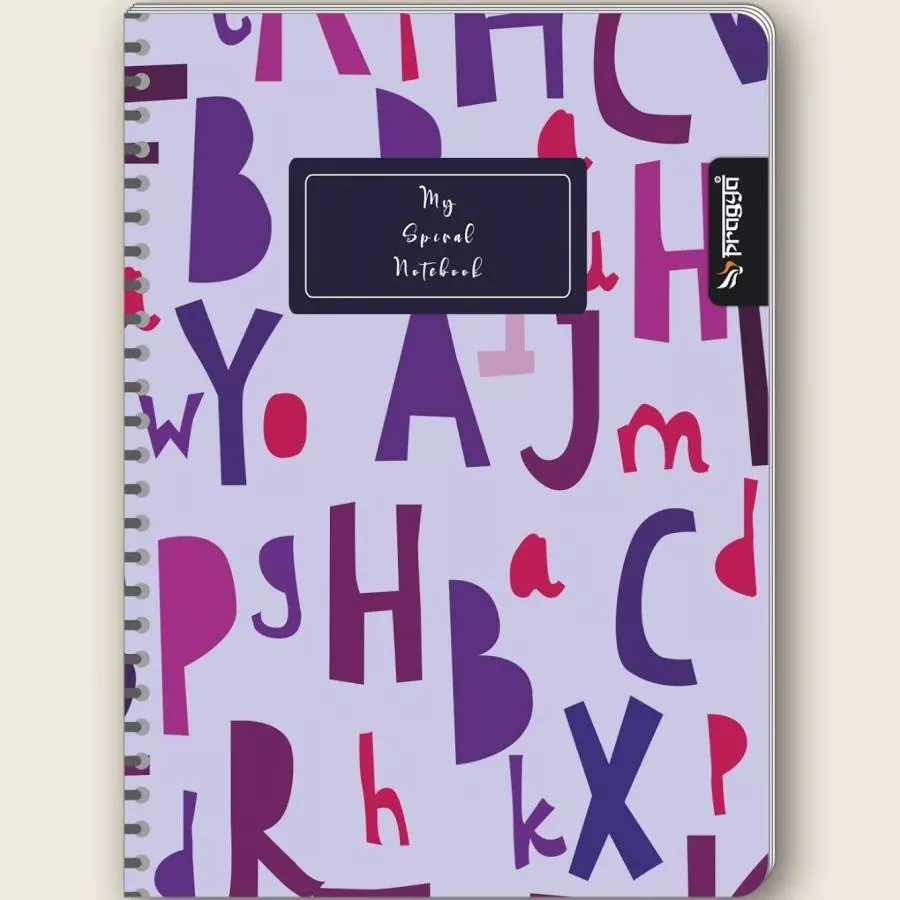 Stationery/Notebook in Chittorgarh: Alphabet Pattern Spiral Notebook -  - Buy Online at PRAMOD STATIONERS