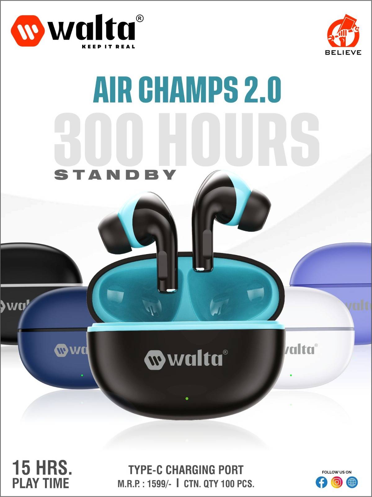  Wireless Earbuds AIRWATS in Hazrat Nagar - Classic Sound Quality M H MOBILE CENTER C O M H MOBILE CENTER NEAR PNB POST HAJRAT NAGAR GARI BILARI ROAD HAZRAT NAGAR GARHI  CENTER NEAR PNB POST HAJRAT NAGAR GARI BILARI ROAD HAZRAT NAGAR GARHI