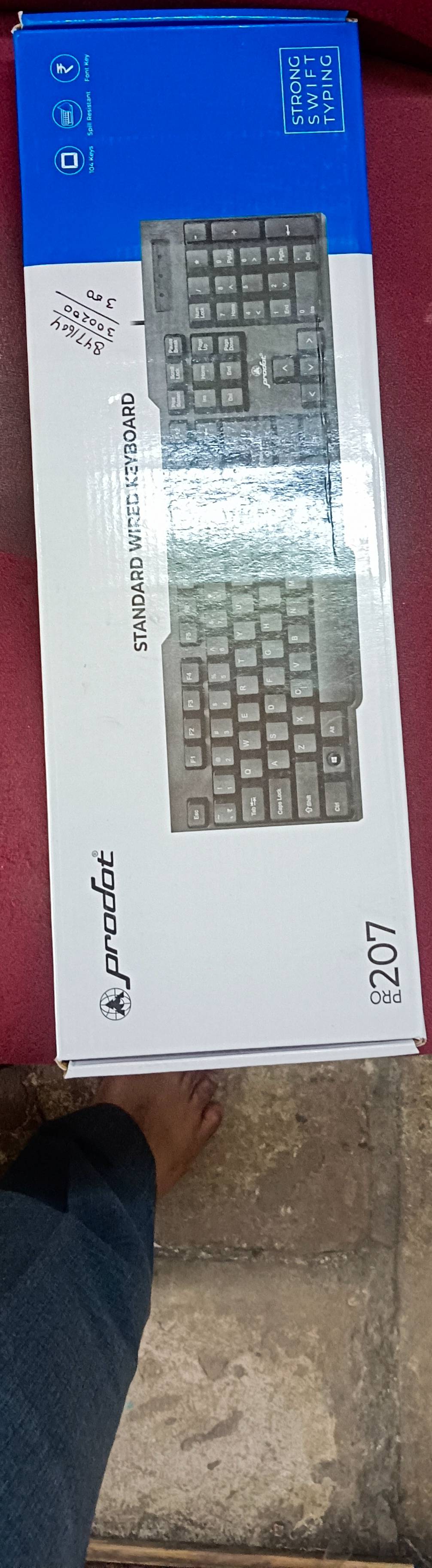 SANDEEP KUMAR SHAKYA - ProDot Pro 207 Standard Wired Keyboard in Joura - Splash-Resistant Keys in MORENA