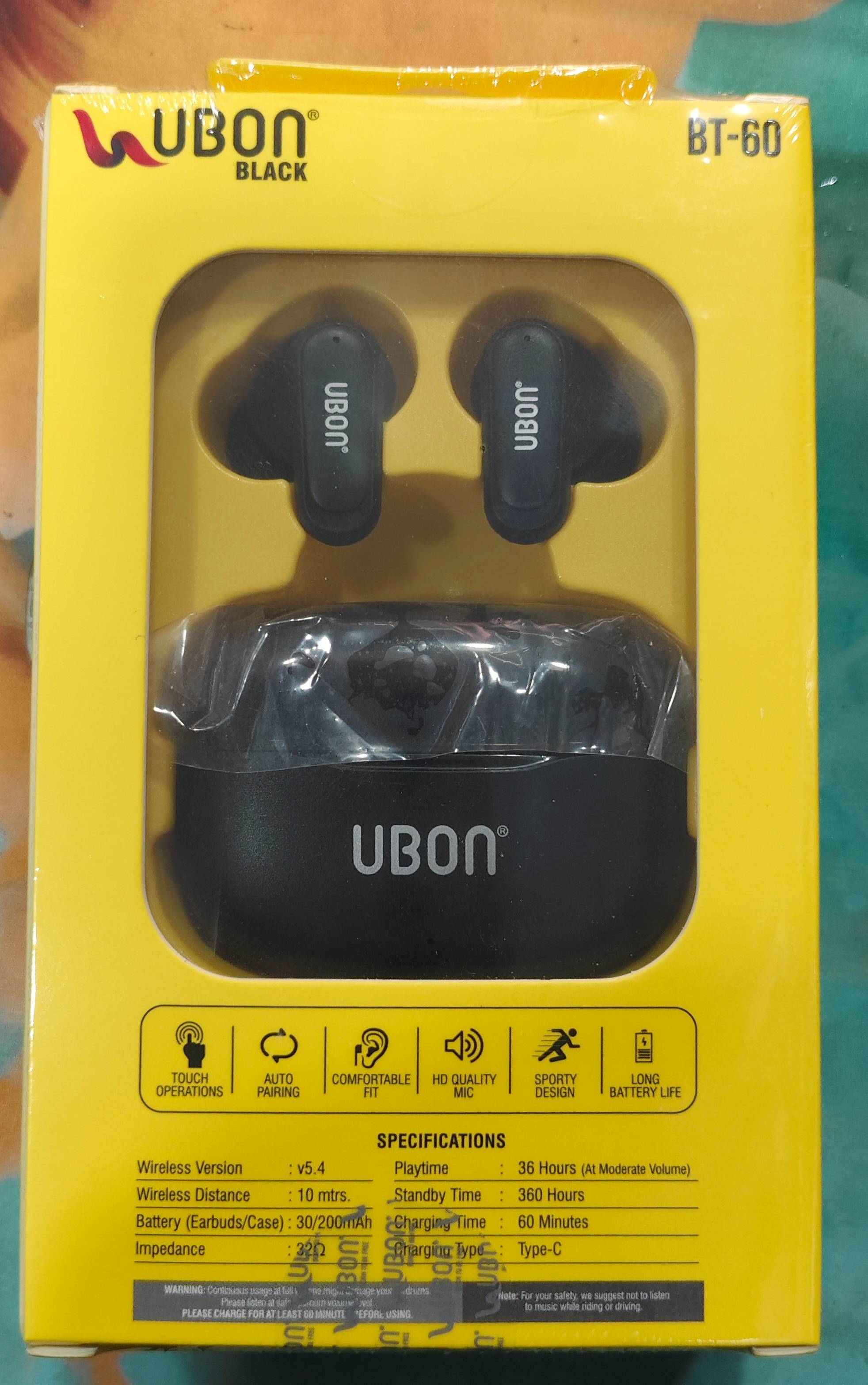  Ubon Wireless Earbuds in Benipatti: BT-60 Black with 36-Hour Playtime VICKY MOBILE ELECTRONIC WARD NO 11 PUPRI MADHUBANI ROAD BENIPATTI BUS STOP BENIPATTI BENIPATTI MADHUBANI BIHAR LANDMARK NEAR BHARAT MISTHAN