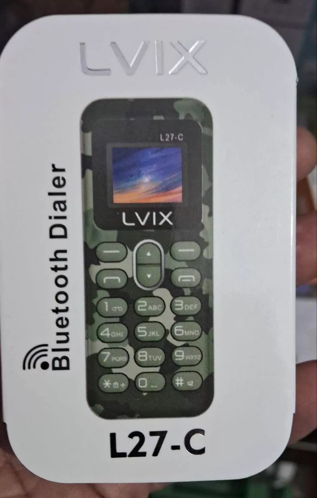  Bluetooth Dialer LVIX L27-C in Hoshiarpur - Camouflage Pattern RAHUL TELECOM KOI ROAD  GARHDIWALA  GARHDIWALA BHUNGA HOSHIARPUR PUNJAB 144207LANDMARK NEAR BSNL OFFICE 