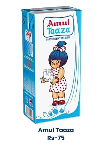 Amul Taaza Homogenised Toned Milk in Alibag - Nutritious Daily Drink -  - Buy Online at SHREE SEVA AGENCY