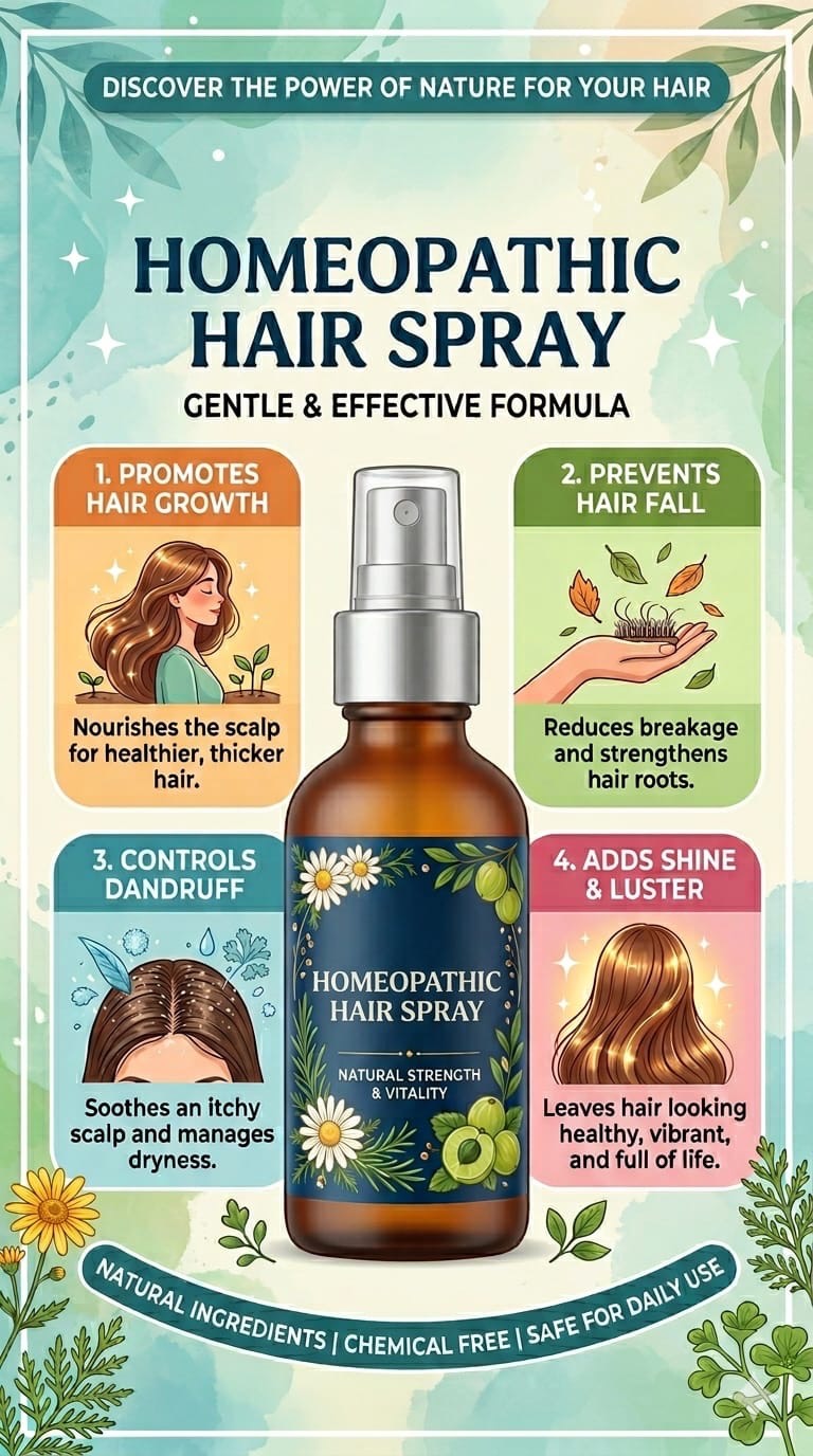  Homeopathic Hair Spray in BK 1, Key Feature: Natural Hair Nourishment VIHAAN HOMOEOPATHIC CLINIC BK 1 32 AGF EAST SHALIMARBAGH NEAR FORTIS HOSPITAL