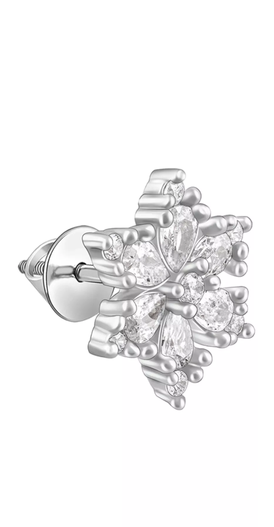 Jewelry/Crystal Snowflake Stud Earring in Sarafa Bazarambala City - Sparkle All Day -  - Buy Online at KASTURI LAL MANOJ KUMAR JAIN