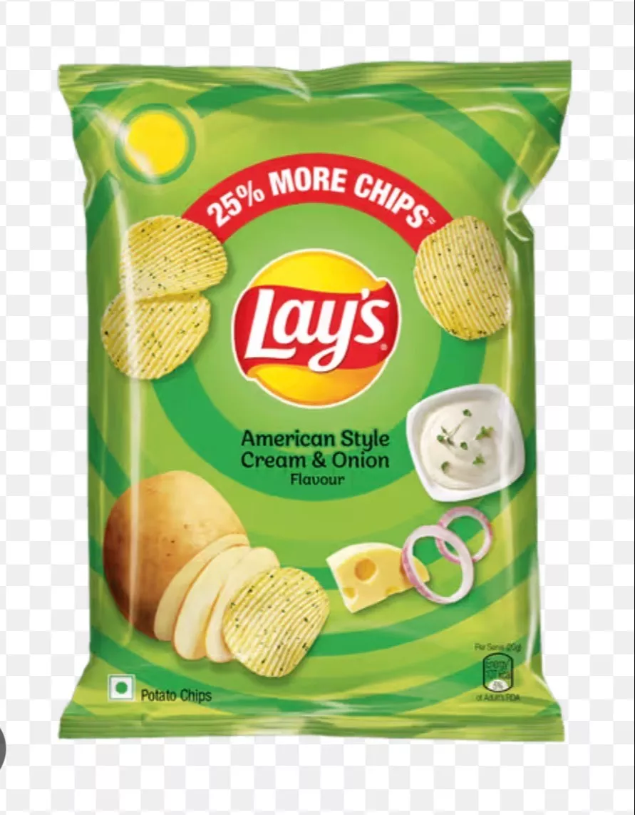 Lay's Cream & Onion Chips in Jatpurakapurthala - Crispy & Flavorful Snack -  - Buy Online at CHAWLA FOOD AND HERBS