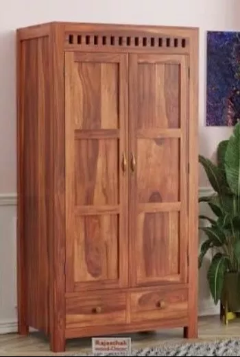 Solid Wood Two-Door Wardrobe in Bhatgaon with Ample Storage -  - Buy Online at PRITAM FOREST