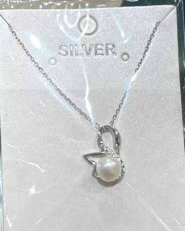  Jewelry/Elegant Silver Pearl Pendant Necklace in Rajkot - Stylish and Timeless R K JEWELLERS GROUND FLOOR SHOP  NO 5 NAKSHATRA 7  RAIYA ROAD NEAR RAIYA CHOKDI CHANDAN PARK RAJKOT RAJKOT GUJARAT  NO 5 NAKSHATRA 7  RAIYA ROAD NEAR RAIYA CHOKDI CHANDAN PARK RAJKOT RAJKOT GUJARAT