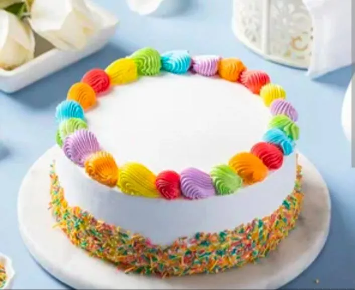 Rainbow Celebration Cake in H R TRADING COMPANY BUILDING NO WQ 311 BASTI SHEIKH MOHALLA Chayam - Colorful and Festive Delight -  - Buy Online at H R TRADING COMPANY