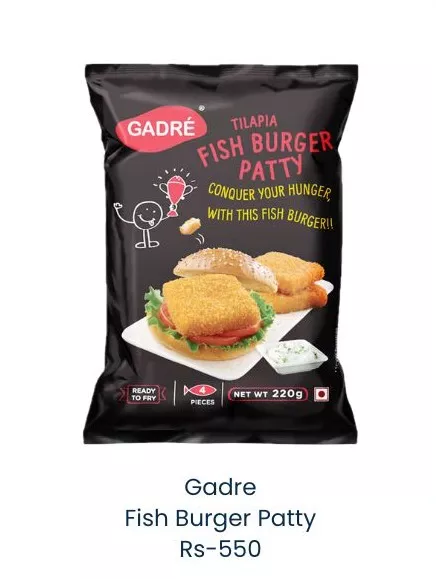 Gadre Fish Burger Patty in Alibag: Delicious Seafood Choice -  - Buy Online at SHREE SEVA AGENCY